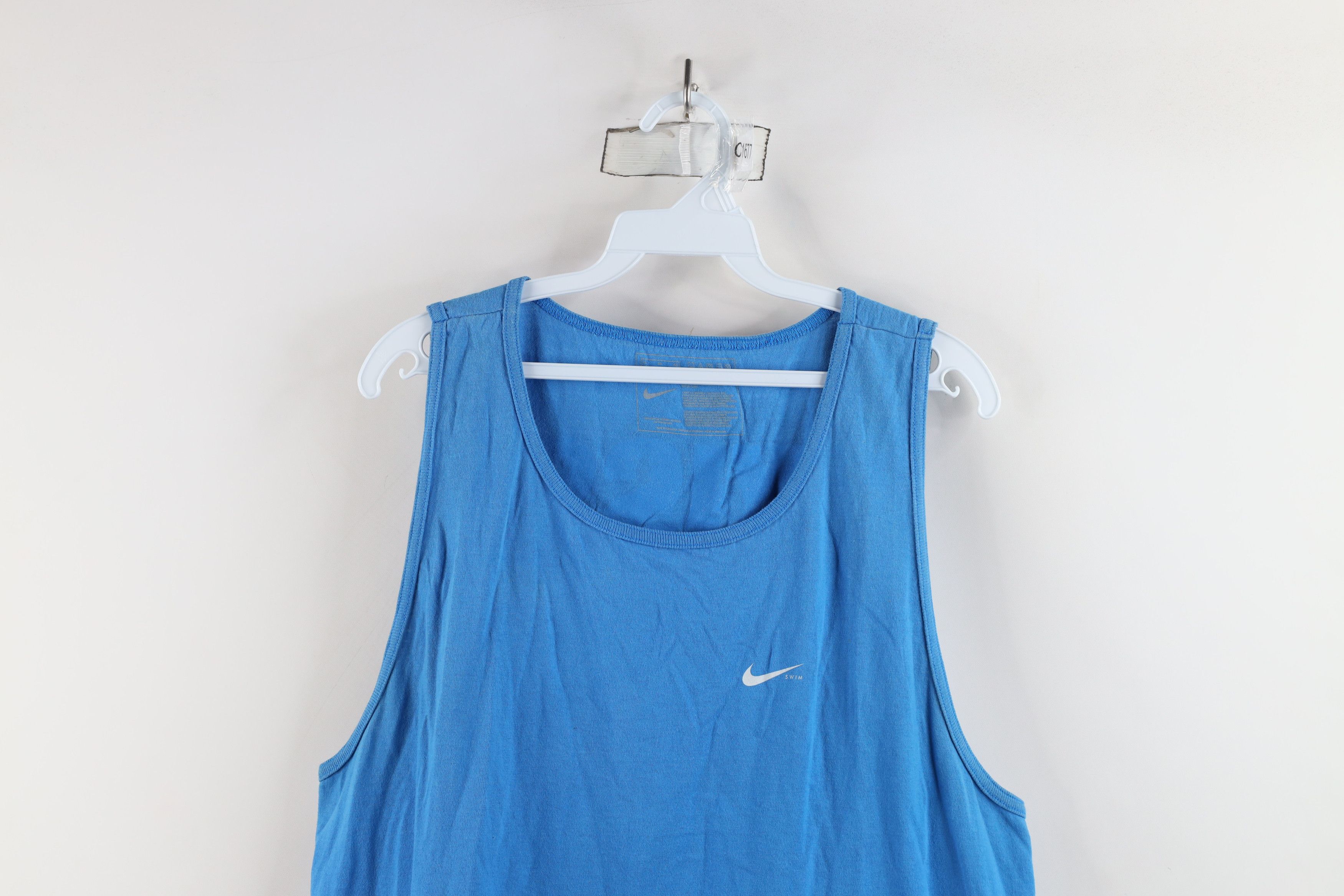 Nike × Vintage Vintage Nike Swim My Splash Tank Top T-Shirt Blue Cotton Size US L / EU 52-54 / 3 - 2 Thumbnail