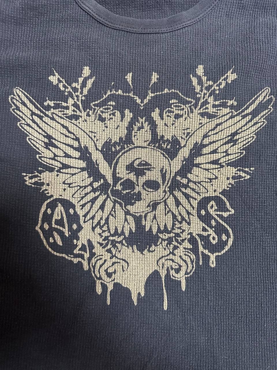 Affliction × Vintage Old Navy Skull Thermal Cyber Y2K Style Long Sleeve Size US M / EU 48-50 / 2 - 8 Thumbnail