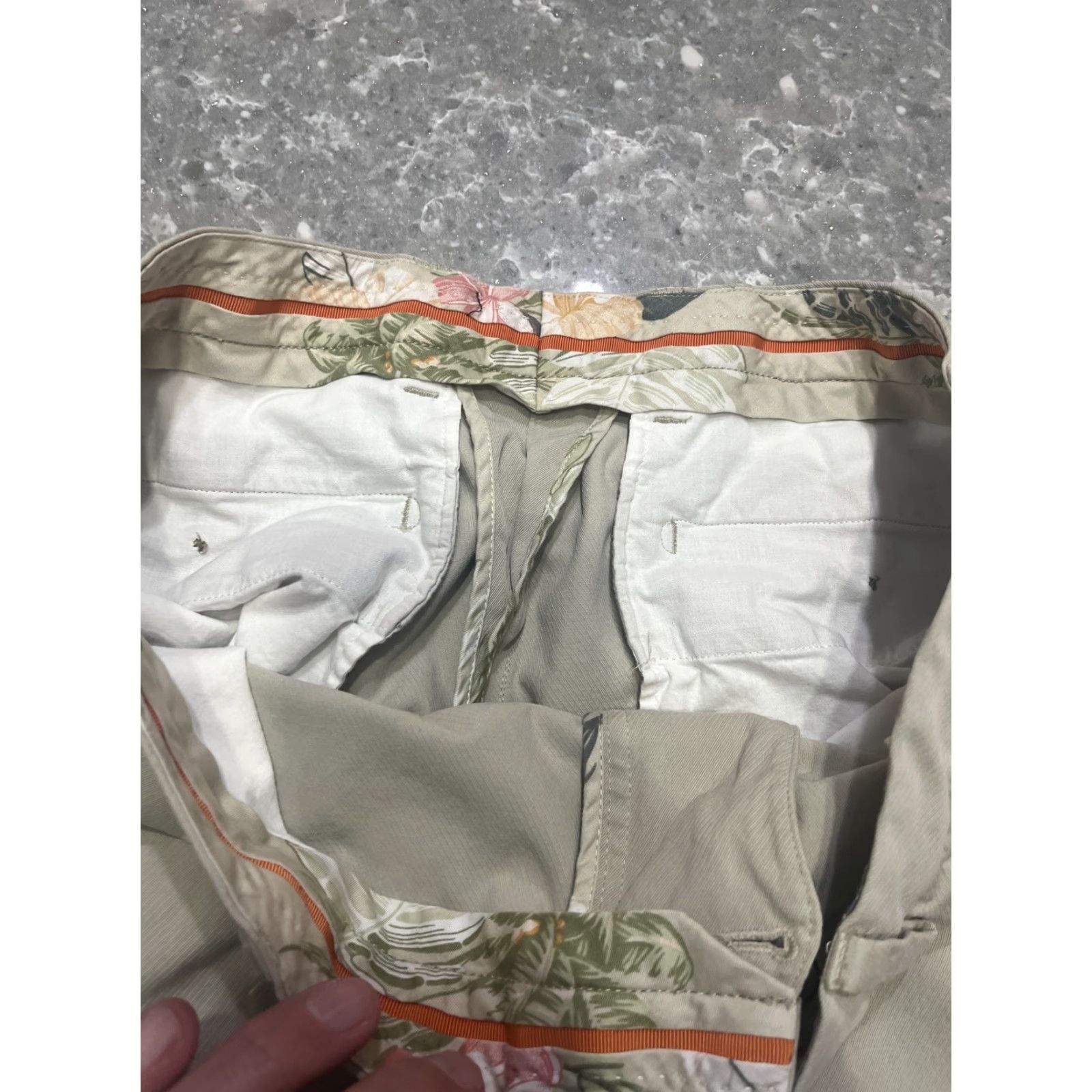 Tommy Bahama Tommy Bahama Pants Mens 34X32 Khaki Beige Silk Cotton Chino Flat Front Zip Pockets Straight Leg Casual Workwear Travel Preppy Mens Size US 34 / EU 50 - 3 Thumbnail