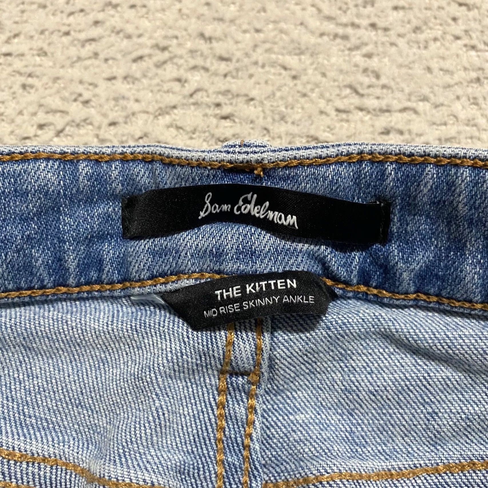 Sam Edelman Sam Edelman Jeans 27 Blue Denim Medium Wash Kitten Mid Rise Skinny Ankle Womens Slim 5-Pocket Design Clothing Accessories Vintage? No Size 27" / US 4 / IT 40 - 3 Thumbnail