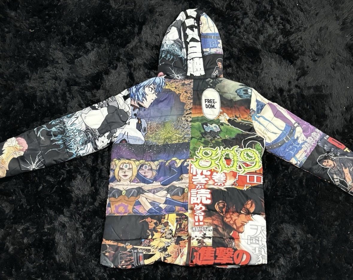 Other Rare Anime Patchwork Puffer Jacket Manga Collage Size US XL / EU 56 / 4 - 3 Thumbnail