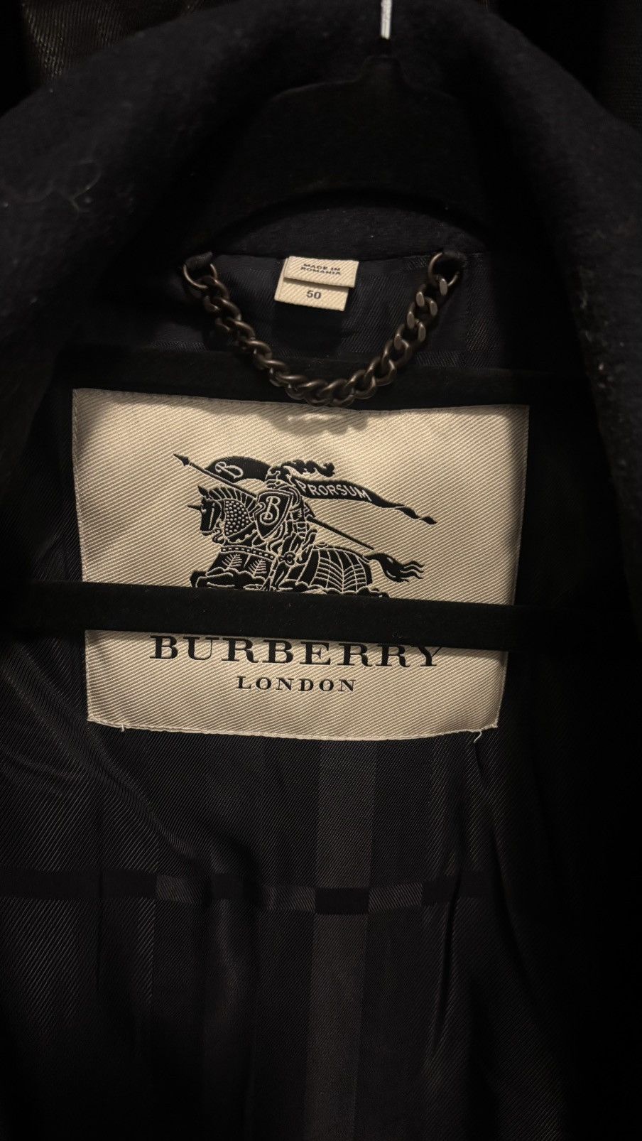 Burberry Prorsum Burberry London Black Wool Peacoat Size 50 Size US M / EU 48-50 / 2 - 2 Thumbnail