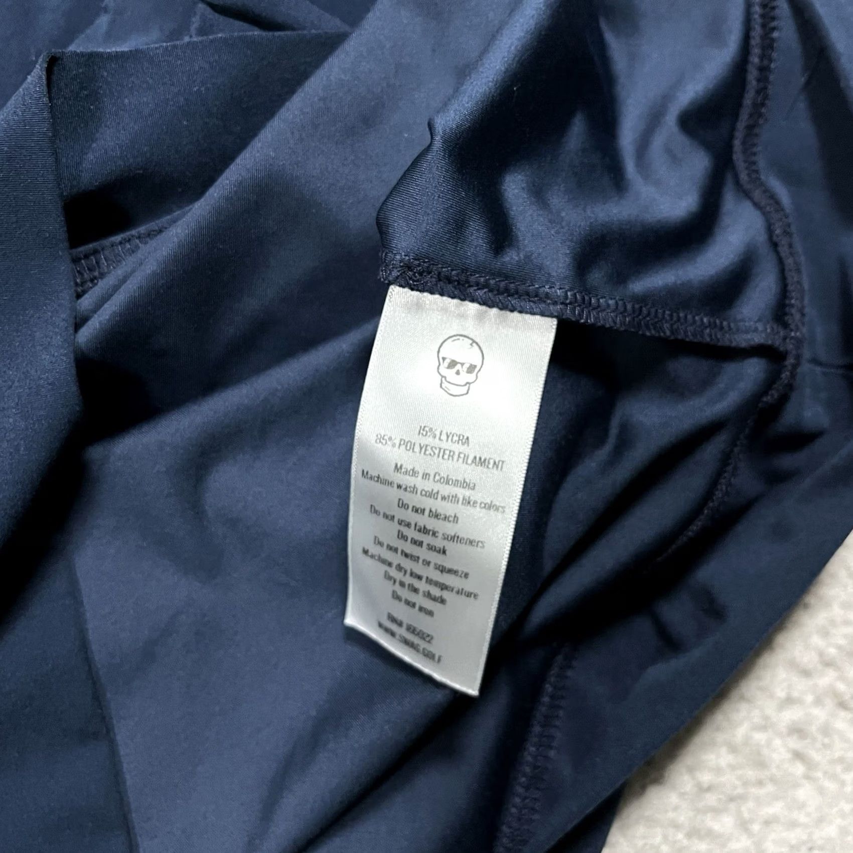 Vintage SWAG Golf 1/4 Zip Pullover Mens M Blue Skull Long Sleeve Performance Stretch Shirt Size US M / EU 48-50 / 2 - 5 Thumbnail