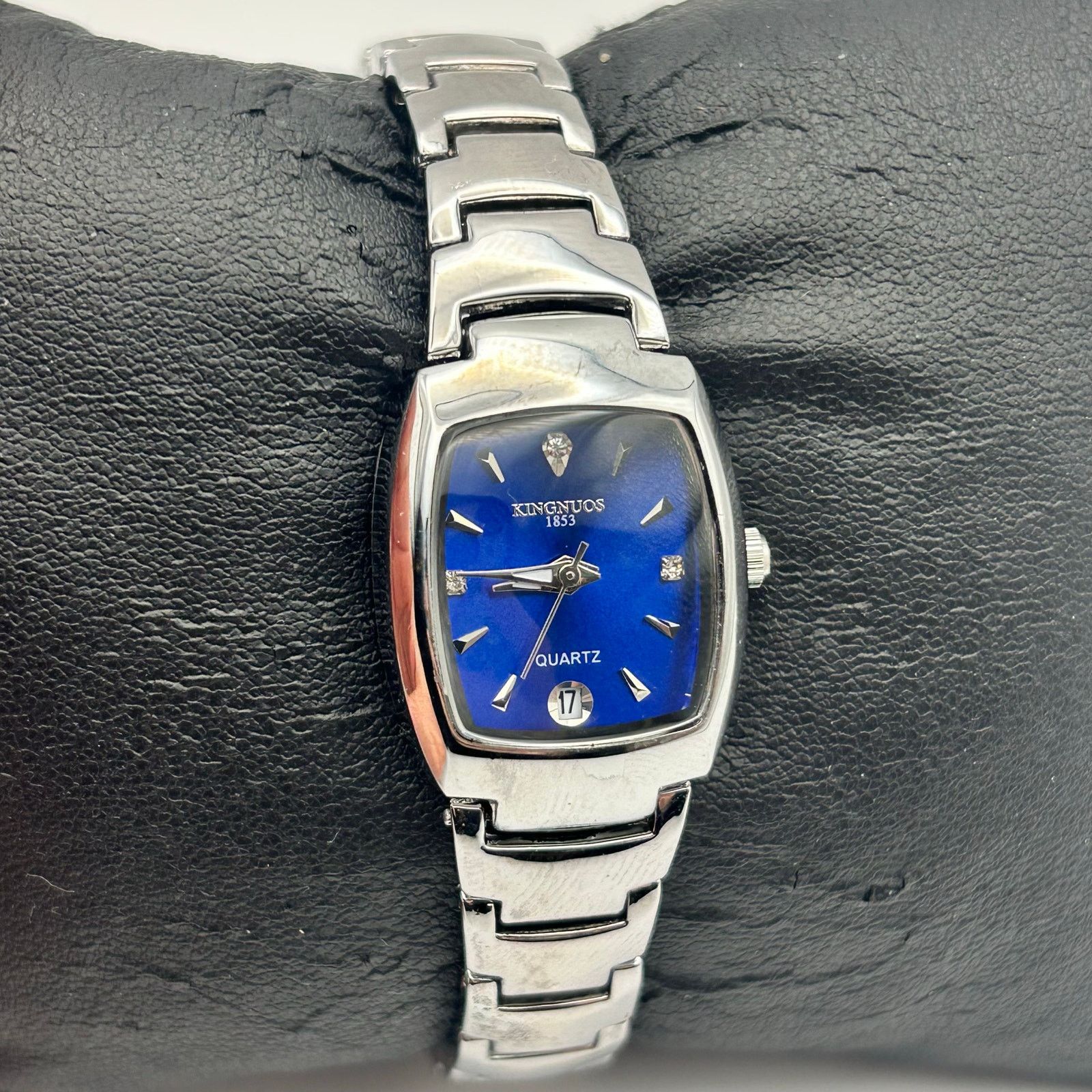 Other Kingnuos 1853 Diamond Accent Silver Blue Dial Watch Size ONE SIZE - 1 Thumbnail