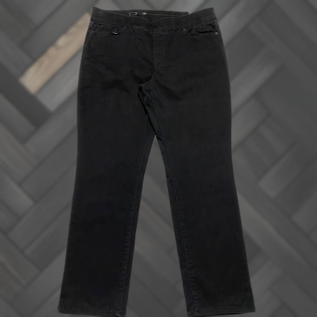 Levi's Levi's Jeans Pull On Skinny Leggings Women 16 Black Elastic Waist 34×28 5-Pocket Design Size 24" / US 00 / IT 34 - 1 Thumbnail