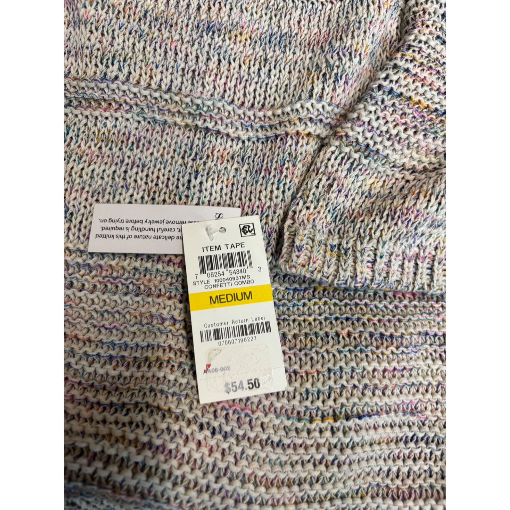 Other Style & Co Textured-Stripe Pullover Sweater, Confetti Combo, Size M / US 6-8 / IT 42-44 - 7 Thumbnail