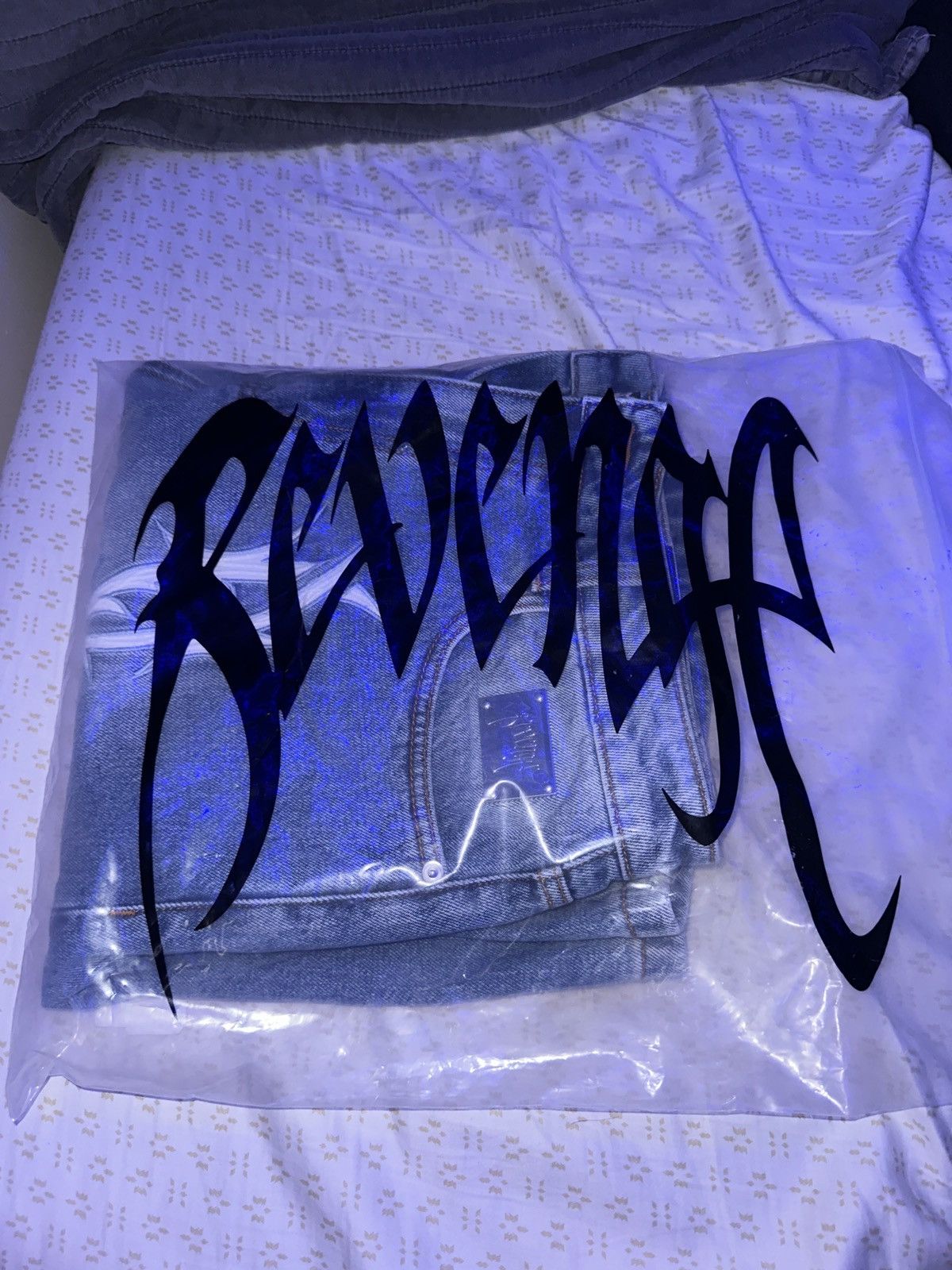 Revenge Revenge Thorn Denim Shorts Size US 34 / EU 50 - 3 Thumbnail