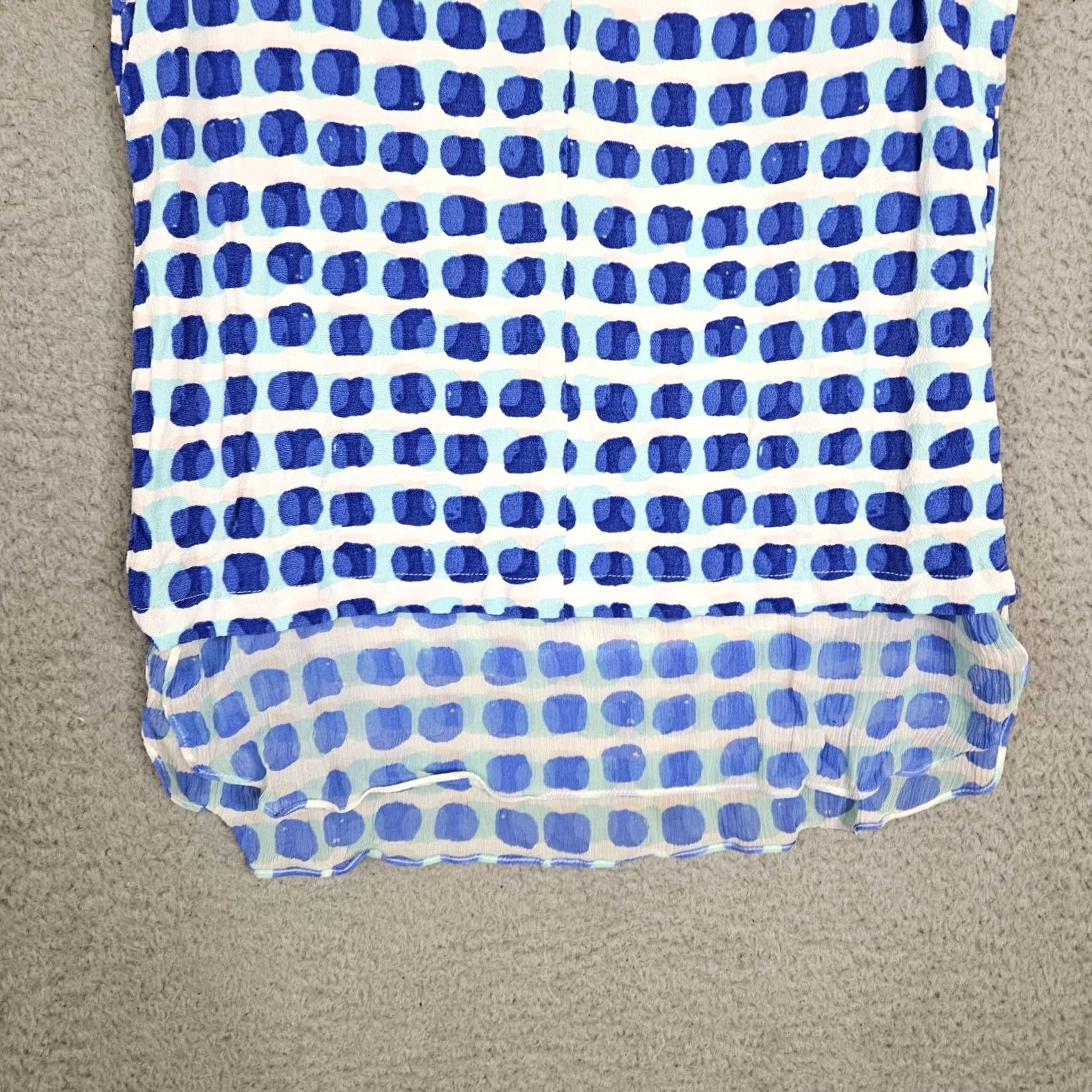 Vintage kate spade new york Women’s Double Layer Blue Tank Top XS Sleeveless Silk Viscose Round Neck Pullover Casual Shirt Size XS / US 0-2 / IT 36-38 - 4 Thumbnail