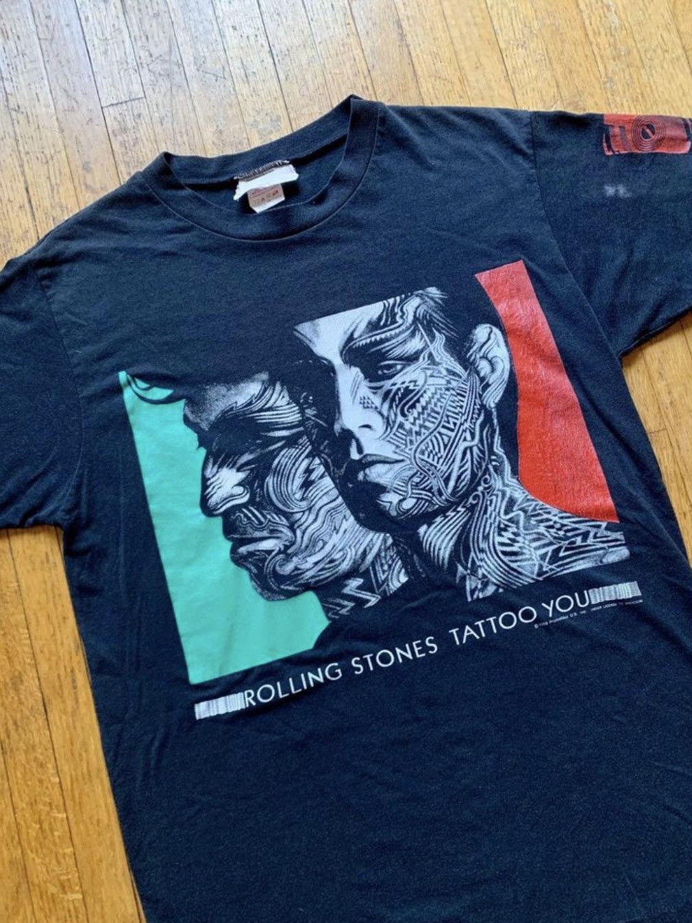 Band Tees × Vintage 1989 Single Stitch Tattoo You Tour T-Shirt Size L / US 10 / IT 46 - 2 Thumbnail