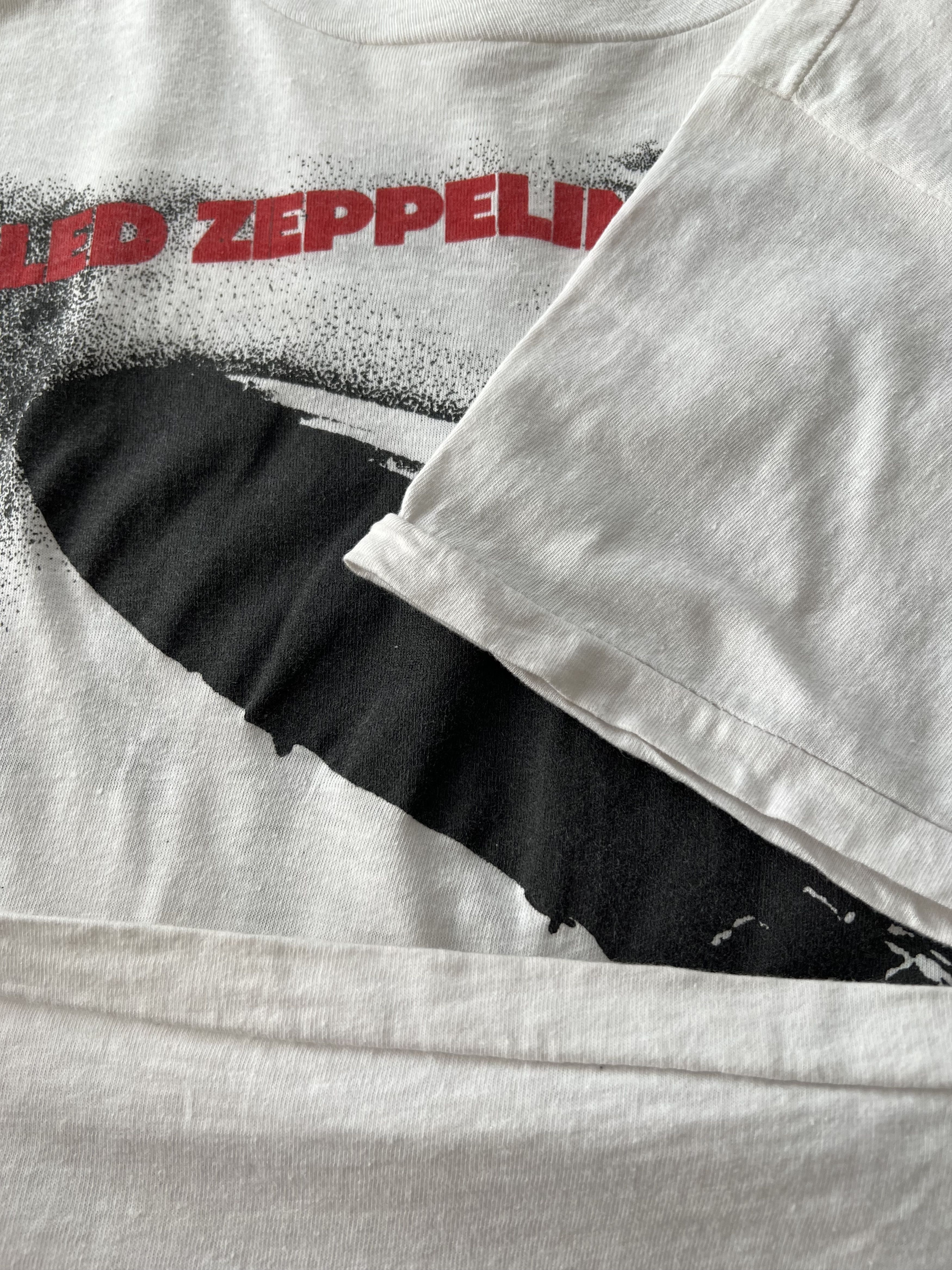 Band Tees Vintage 1984 Led Zeppelin Led Zeppelin I White T-shirt Size US M / EU 48-50 / 2 - 7 Thumbnail