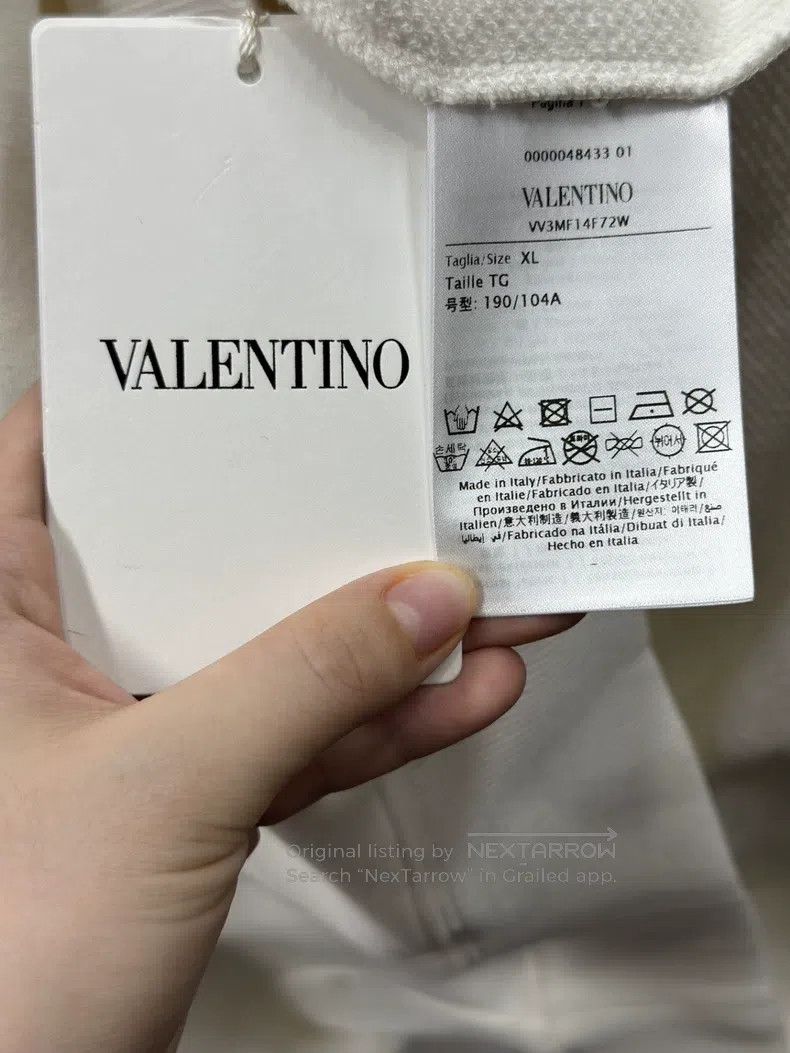 Valentino Valentino White printed hooded sweatshirt with long sleeve Size US XL / EU 56 / 4 - 6 Thumbnail