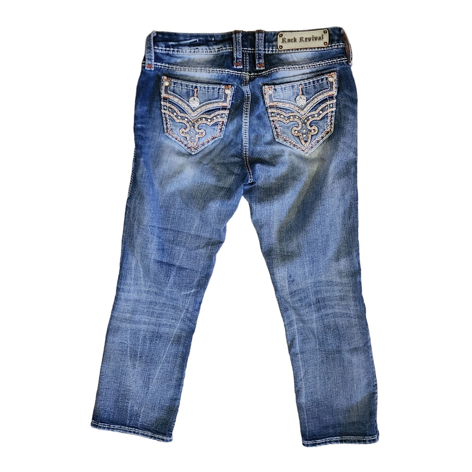 Rock Revival Rock Revival Jeans Women 27EU distressed Mid-Rise Rhinestone Size 30" / US 8 / IT 44 - 3 Thumbnail