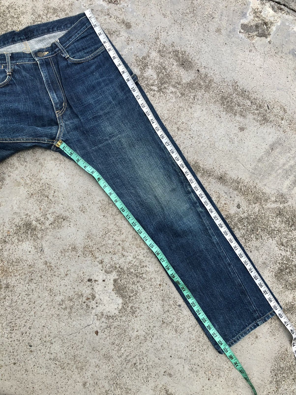 Japanese Brand WIDE LEG SELVEDGE THE NINE HEADS DENIM Size US 31 - 11 Thumbnail