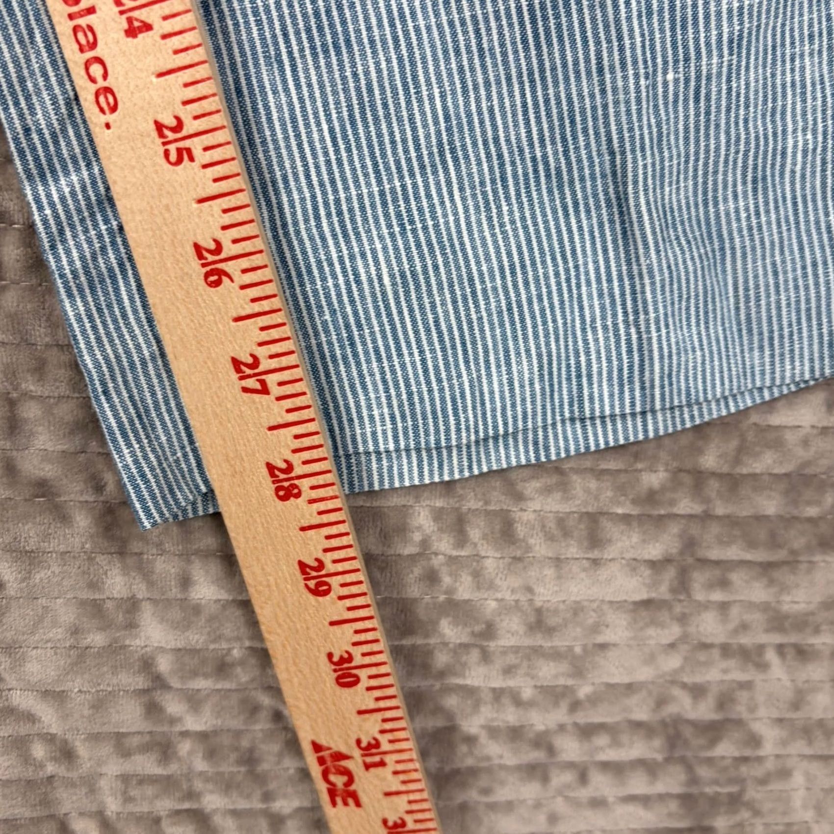 CO 1909 from The Haspel Co. Blue White Pinstripe Linen Wide Leg Trousers Pants Sz 8 Size 30" / US 8 / IT 44 - 4 Thumbnail