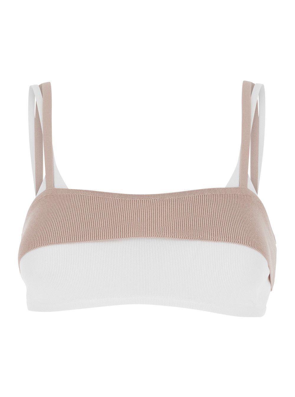 Diesel Top 'M-Zelda' with Thin Bicolor Straps and Rectangular Neckline in Viscose Blend Pink Women Size XS / US 0-2 / IT 36-38 - 1 Thumbnail
