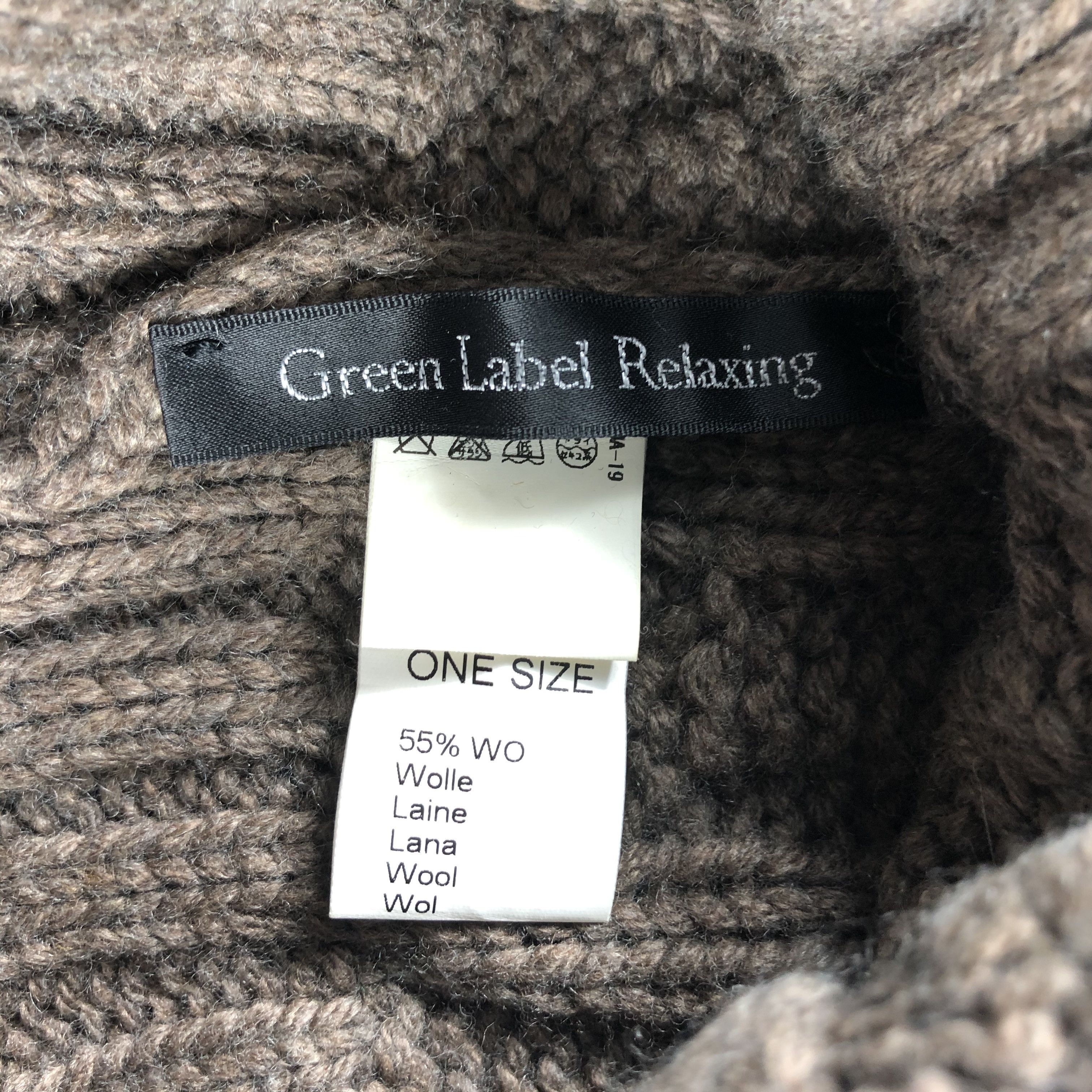 Other × Vintage Green Label Relaxing Knit Beanie Snow Hat Snow Cap -D381 Size ONE SIZE - 4 Thumbnail