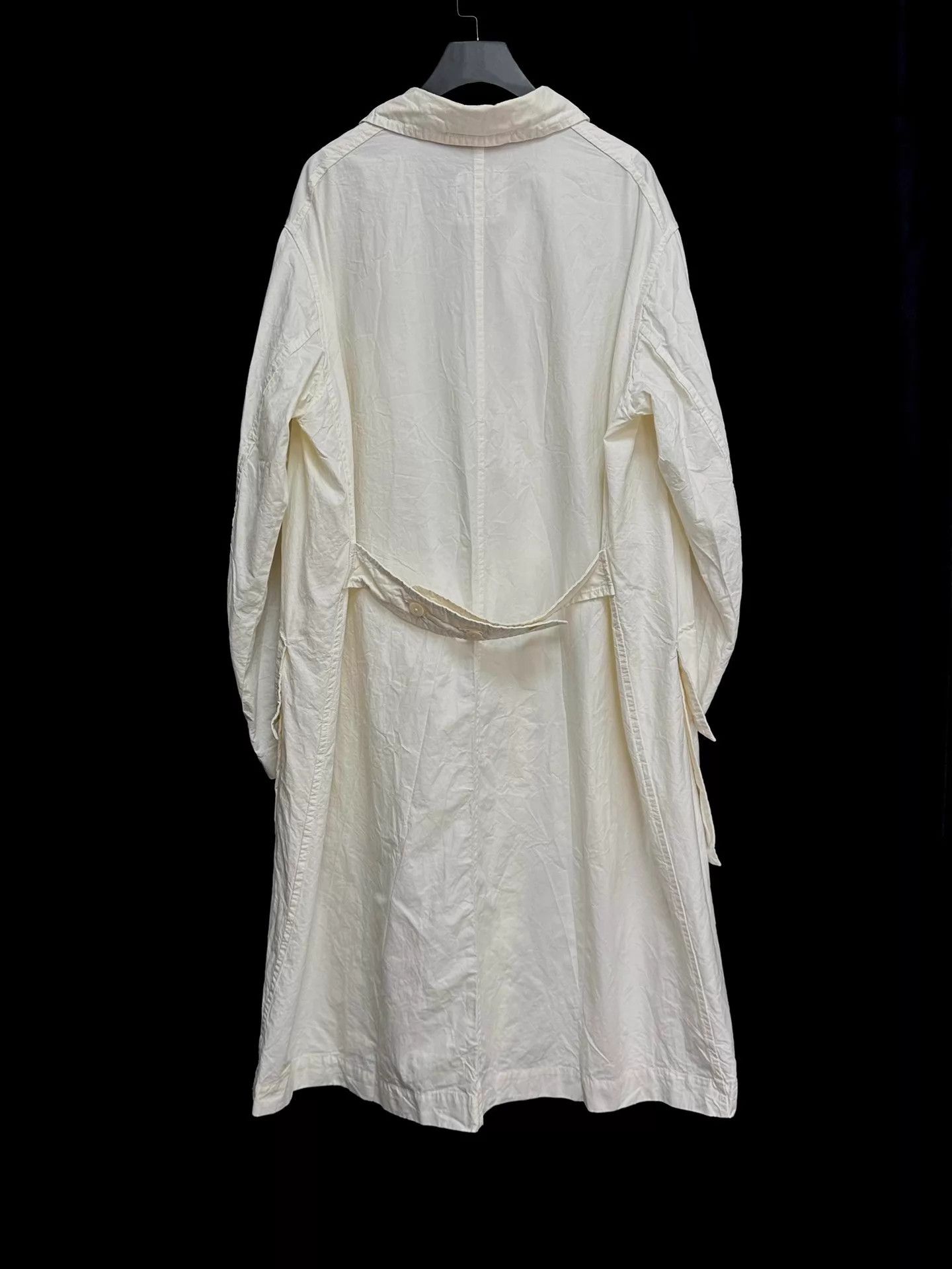 Other Chez VIDALENC Cream Oversize Paper Cotton Crew Overcoat Size US S / EU 44-46 / 1 - 2 Thumbnail