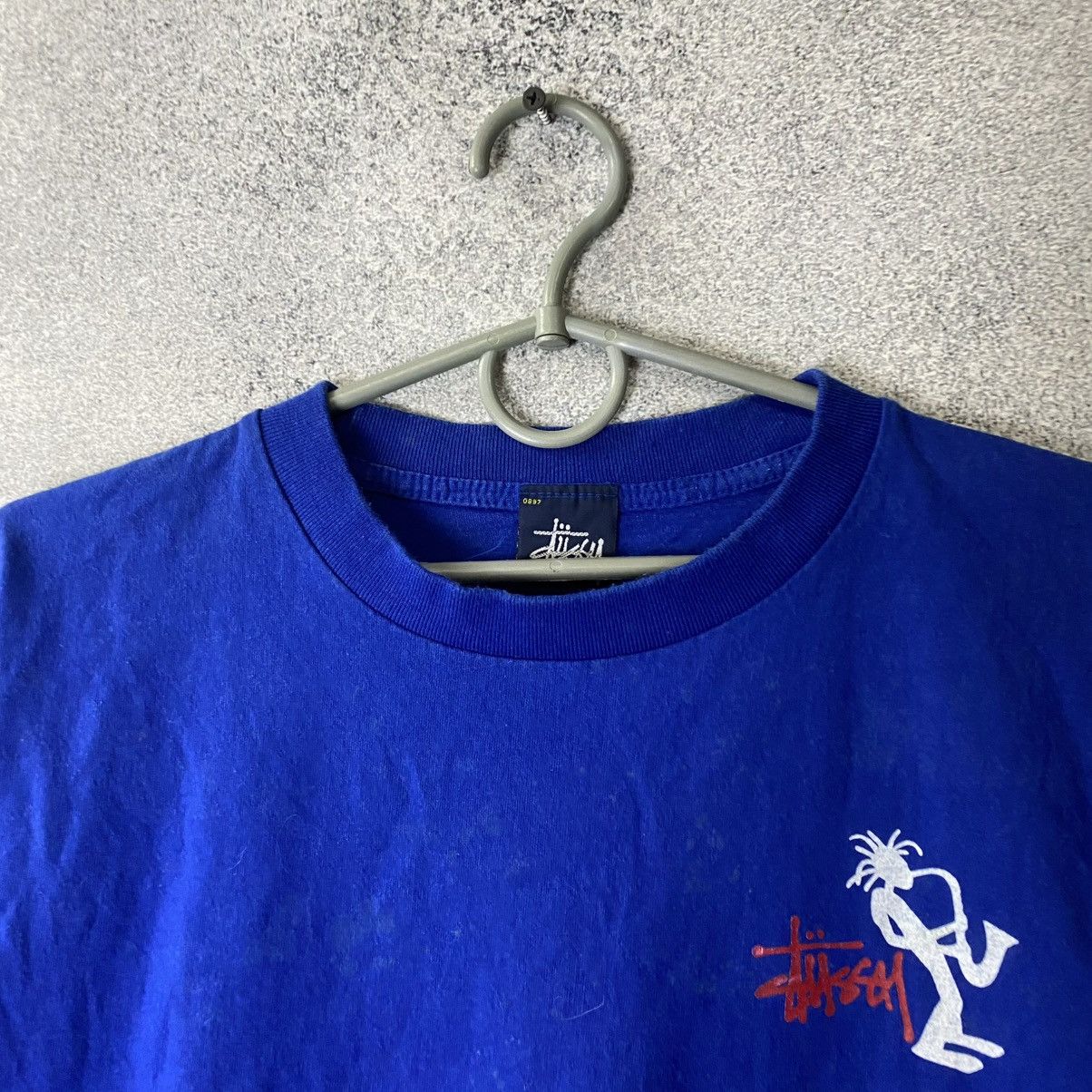 Stussy Stussy t-shirt big logo blue vintage Size US L / EU 52-54 / 3 - 4 Thumbnail