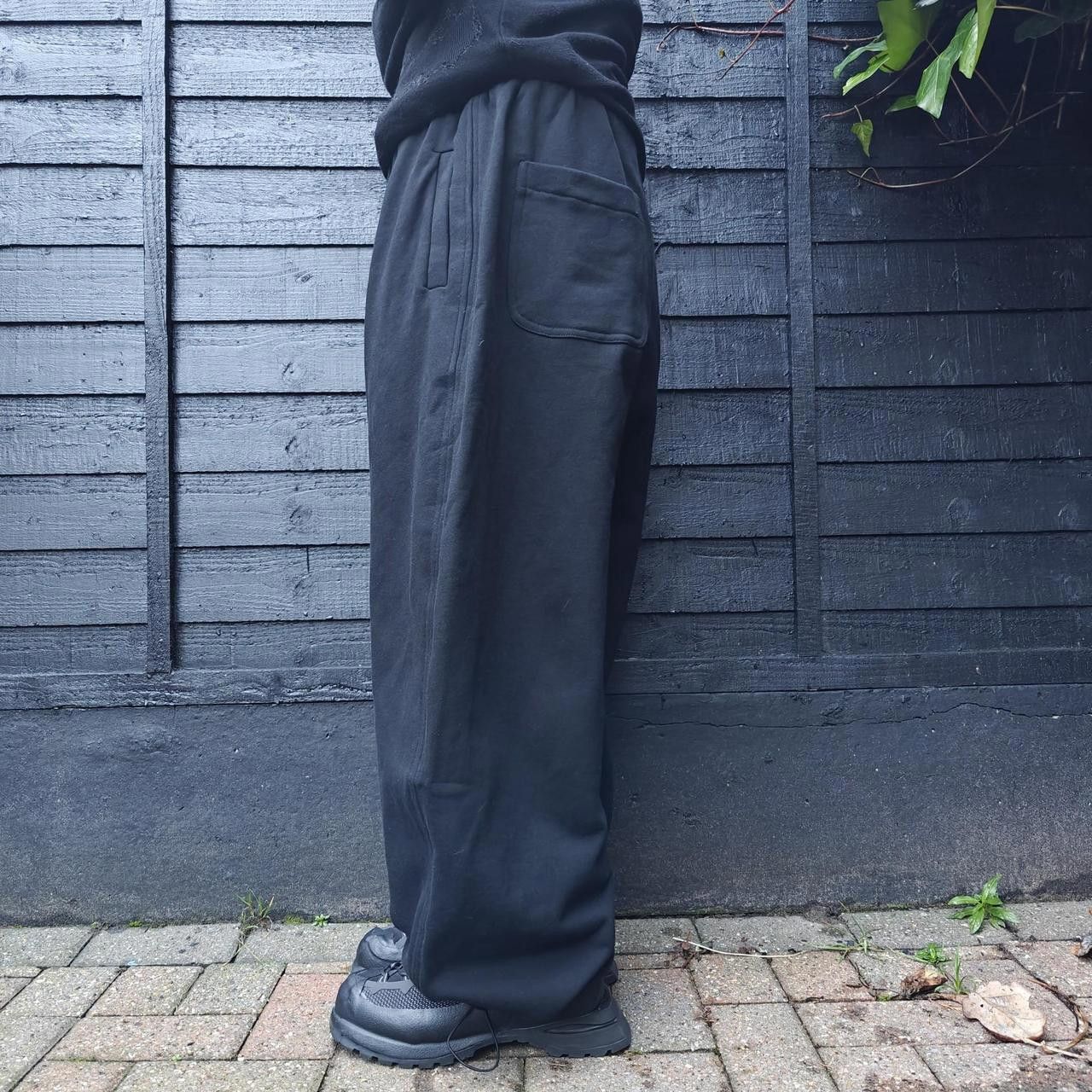 Other Japanese Black Thick Wide Leg Sweatpants Size US 32 / EU 48 - 3 Thumbnail
