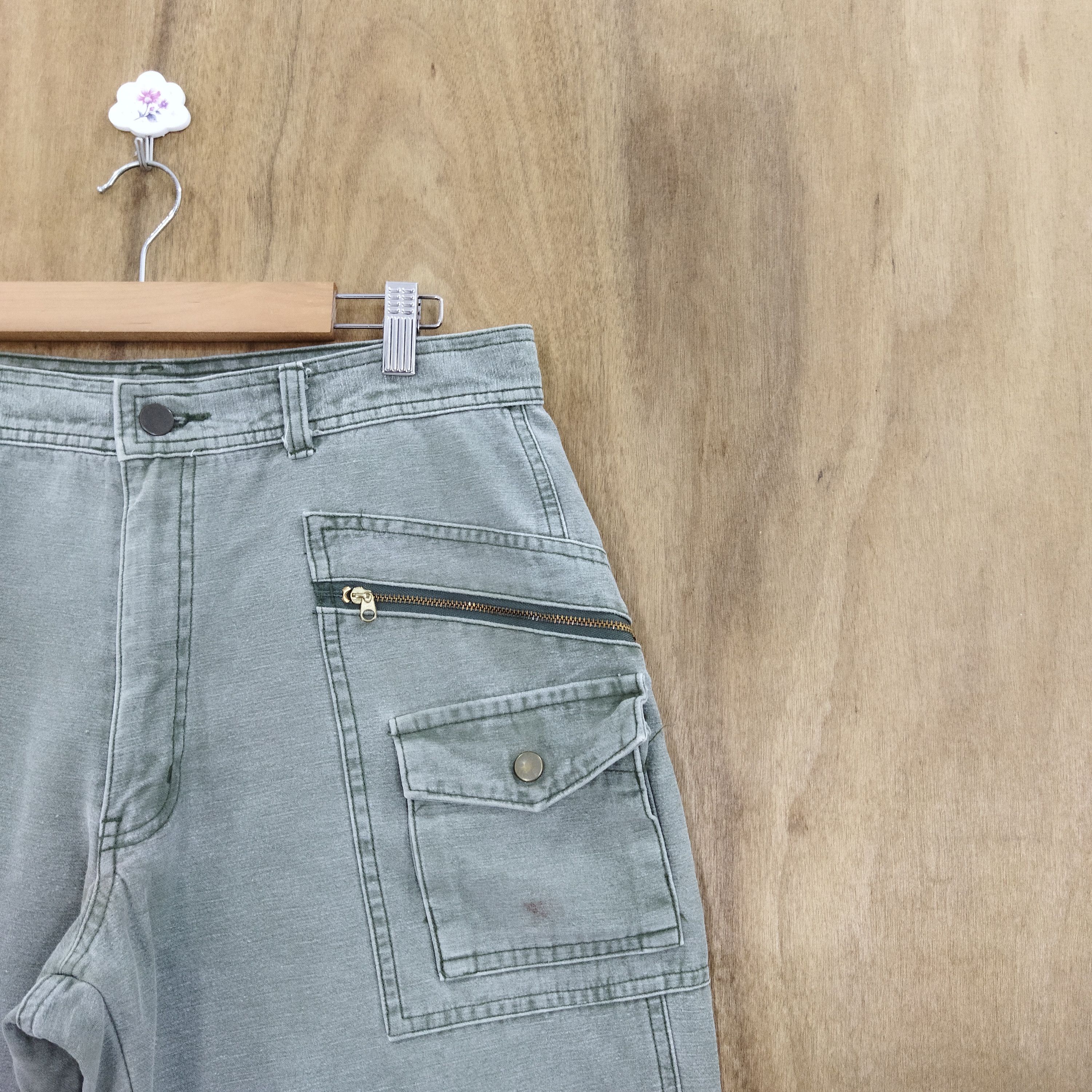Japanese Brand GINEMEY FADED GREEN BUSH PANTS Size US 32 / EU 48 - 5 Thumbnail