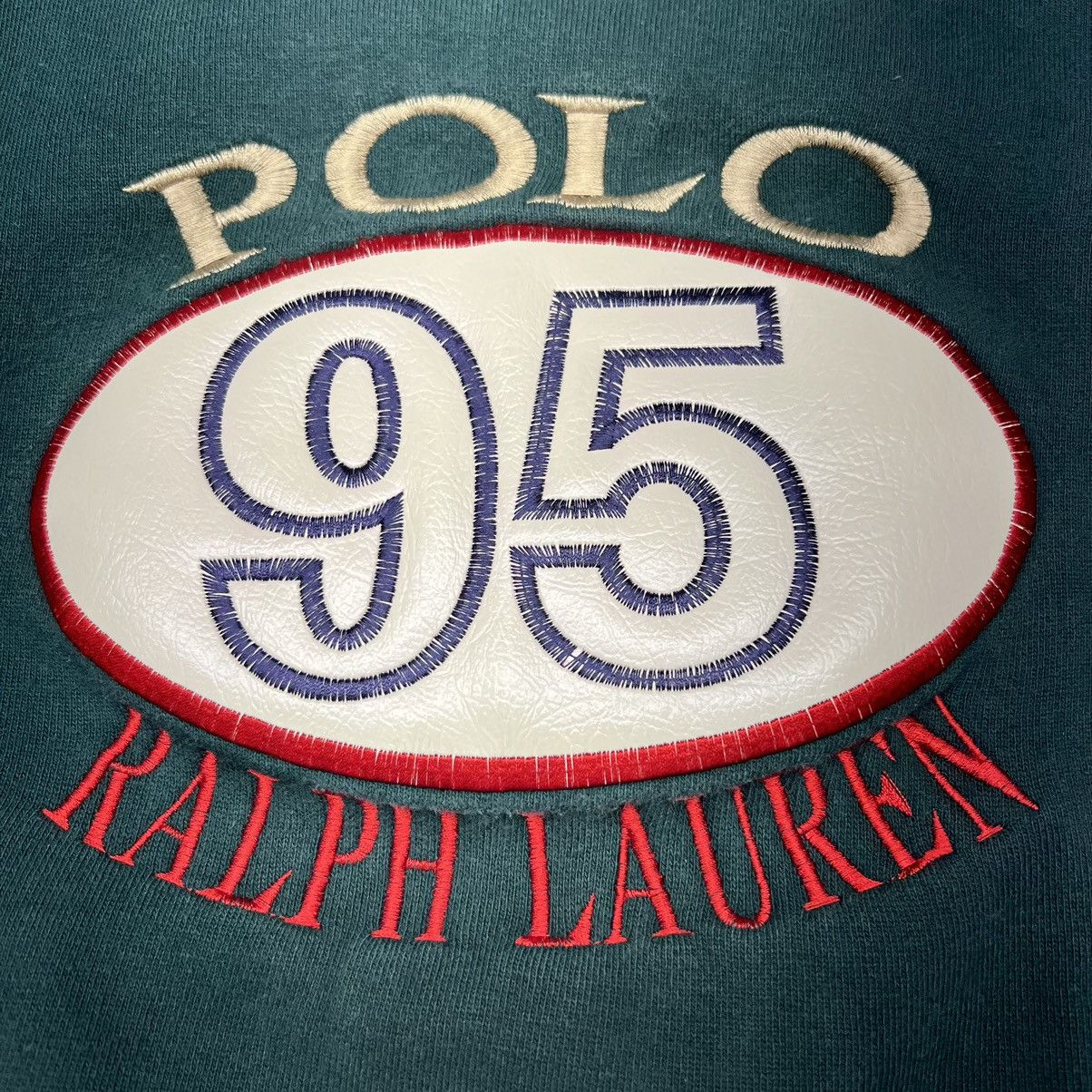 Polo Ralph Lauren × Vintage VTG Polo Ralph Lauren Crewneck Green Sweatshirt Patch USA Size US L / EU 52-54 / 3 - 3 Thumbnail