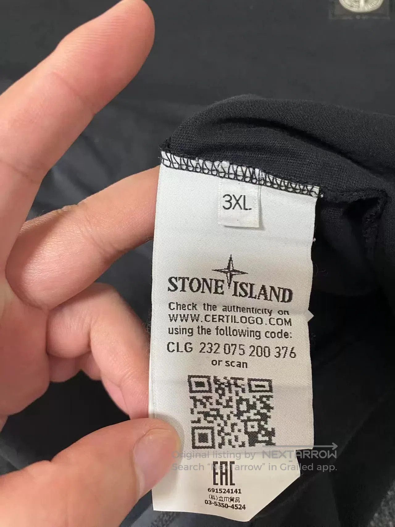 Stone Island black pullover t-shirt with tags in size 3XL. Size US XXL / EU 58 / 5 - 5 Thumbnail