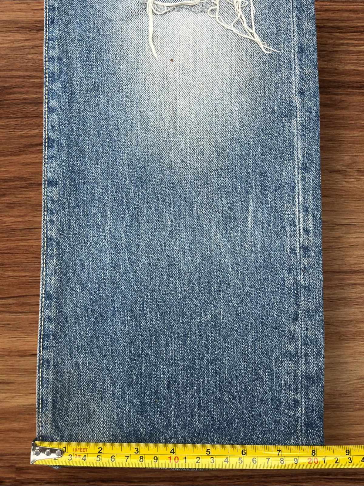 Japanese Brand Vintage Japanese Brand Blue Washed Distressed Straight Jeans Size US 33 - 13 Thumbnail