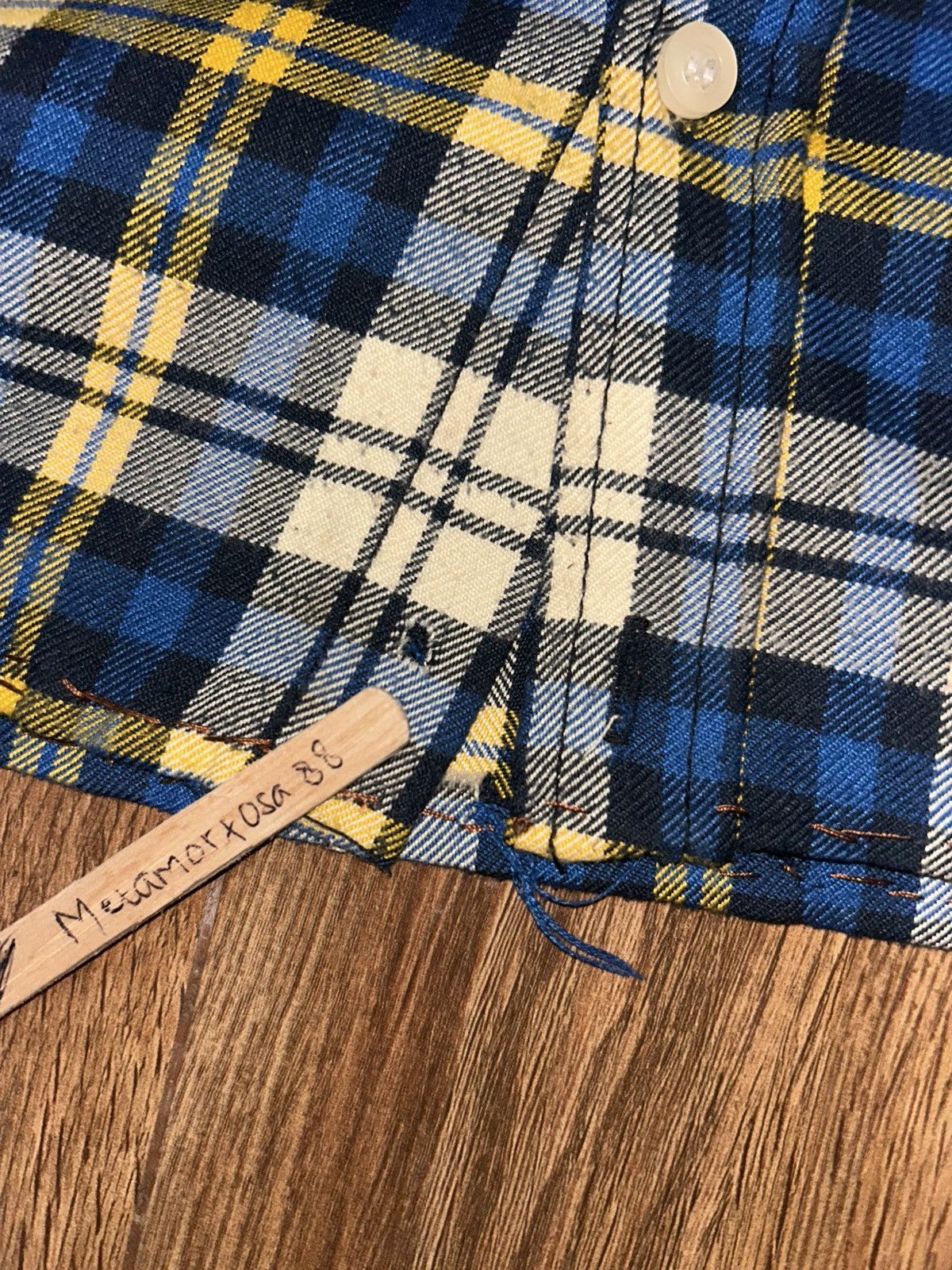 Evisu Evisu Cropped Plaid Check Flannel Shirt Size M / US 6-8 / IT 42-44 - 4 Thumbnail