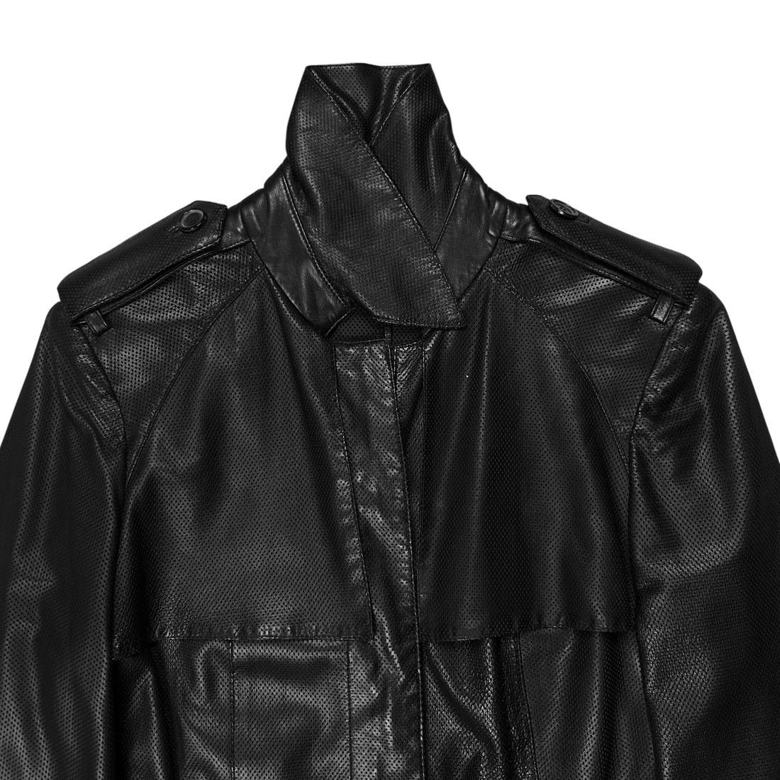 Gucci Gucci by Tom Ford Military Perforated Leather Coat - AW97 Size US XS / EU 42 / 0 - 5 Thumbnail