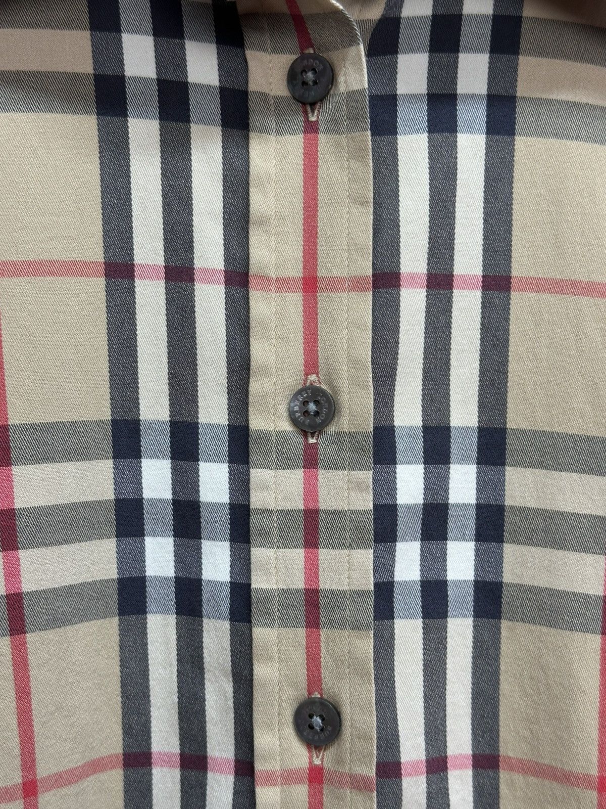 Burberry × Vintage Vintage Burberry Nova Check Button Up Shirt Beige Size M / US 6-8 / IT 42-44 - 5 Thumbnail