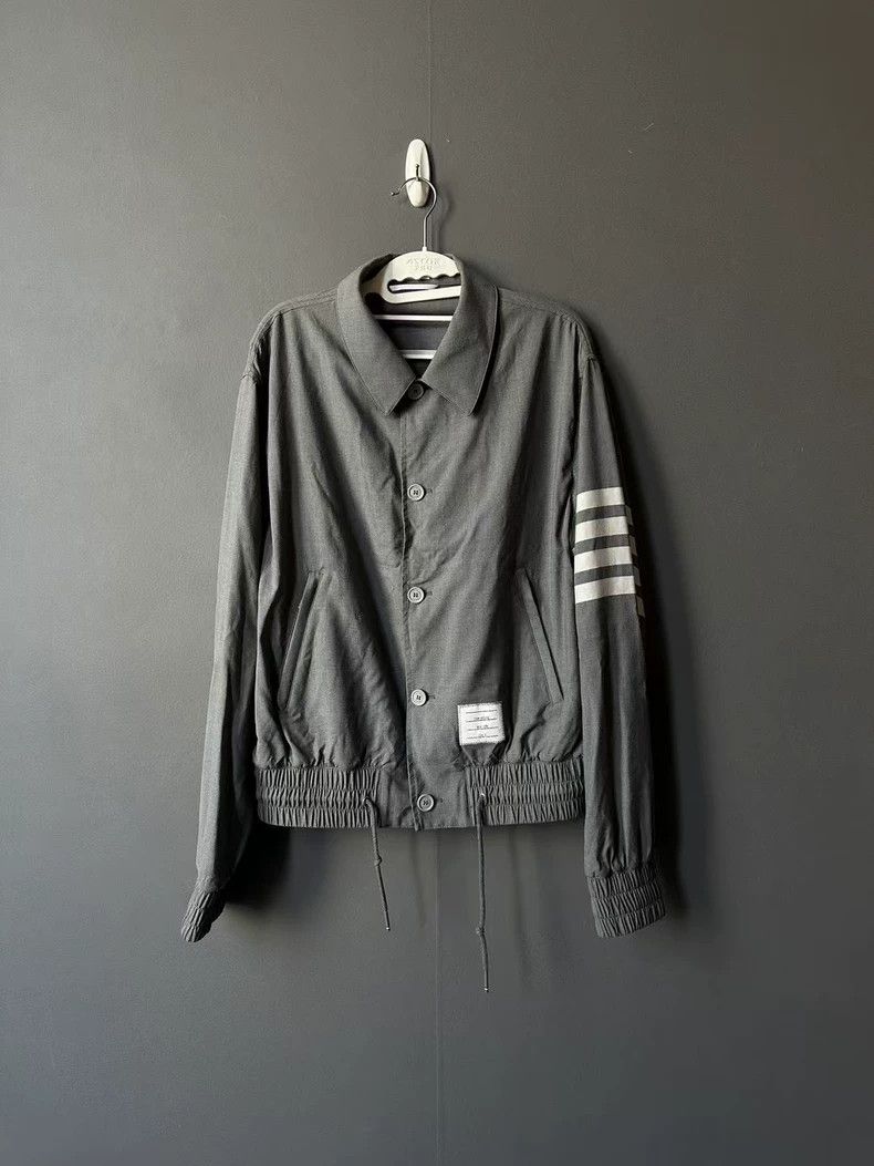 Thom Browne Thom Browne size3 Gray four-barrel wool jacket Size US L / EU 52-54 / 3 - 1 Thumbnail
