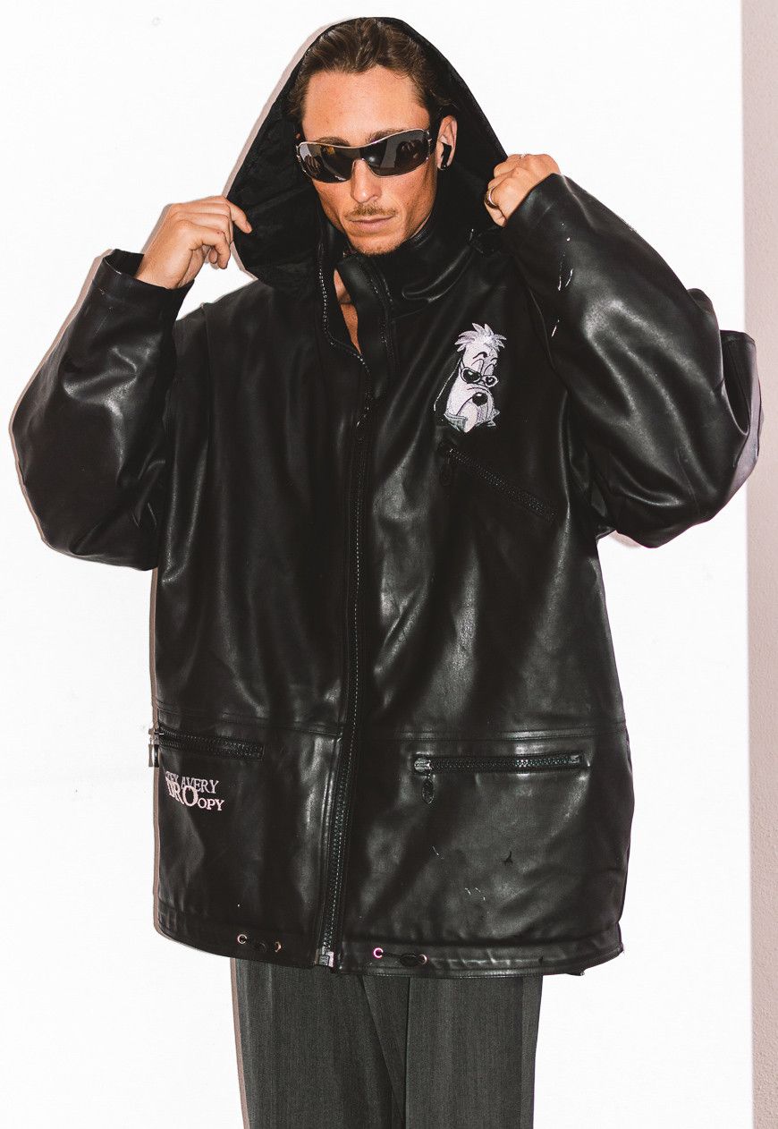 Vintage Collectible 90s vintage Droopy fux leather waterproof jacket Size US XL / EU 56 / 4 - 4 Thumbnail