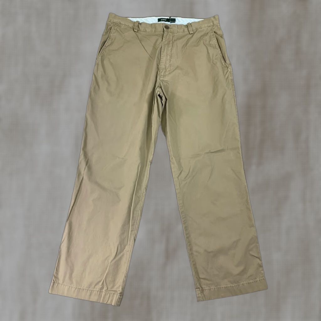 J.CREW Pants Mens 34x29 Khaki Relaxed Chino 100% Cotton Y2K Hong Kong Mens Child?