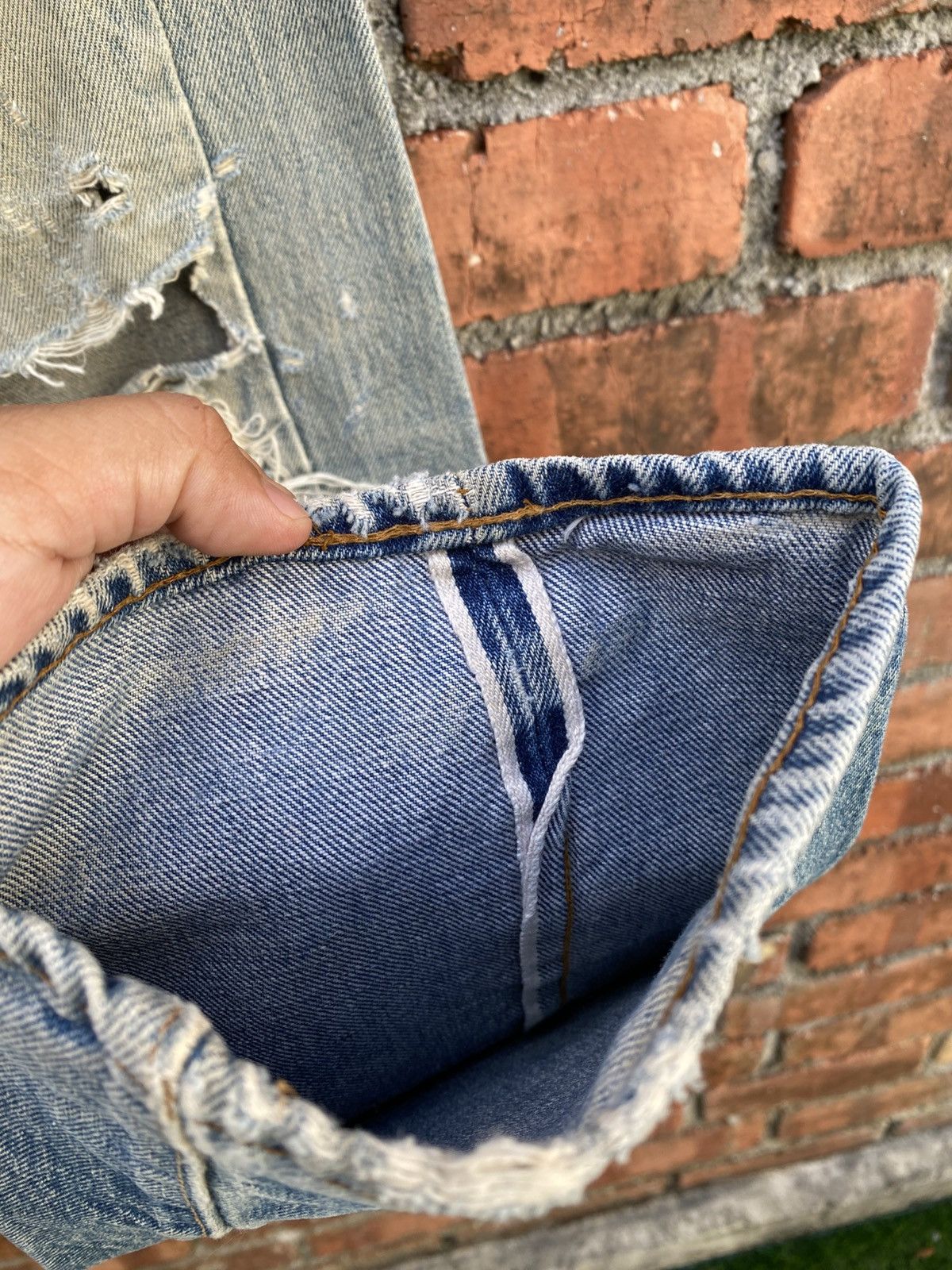 Levi's Vintage Clothing W30x32 vintage levi's redline distressed ripped jeans USA Size US 30 / EU 46 - 6 Thumbnail