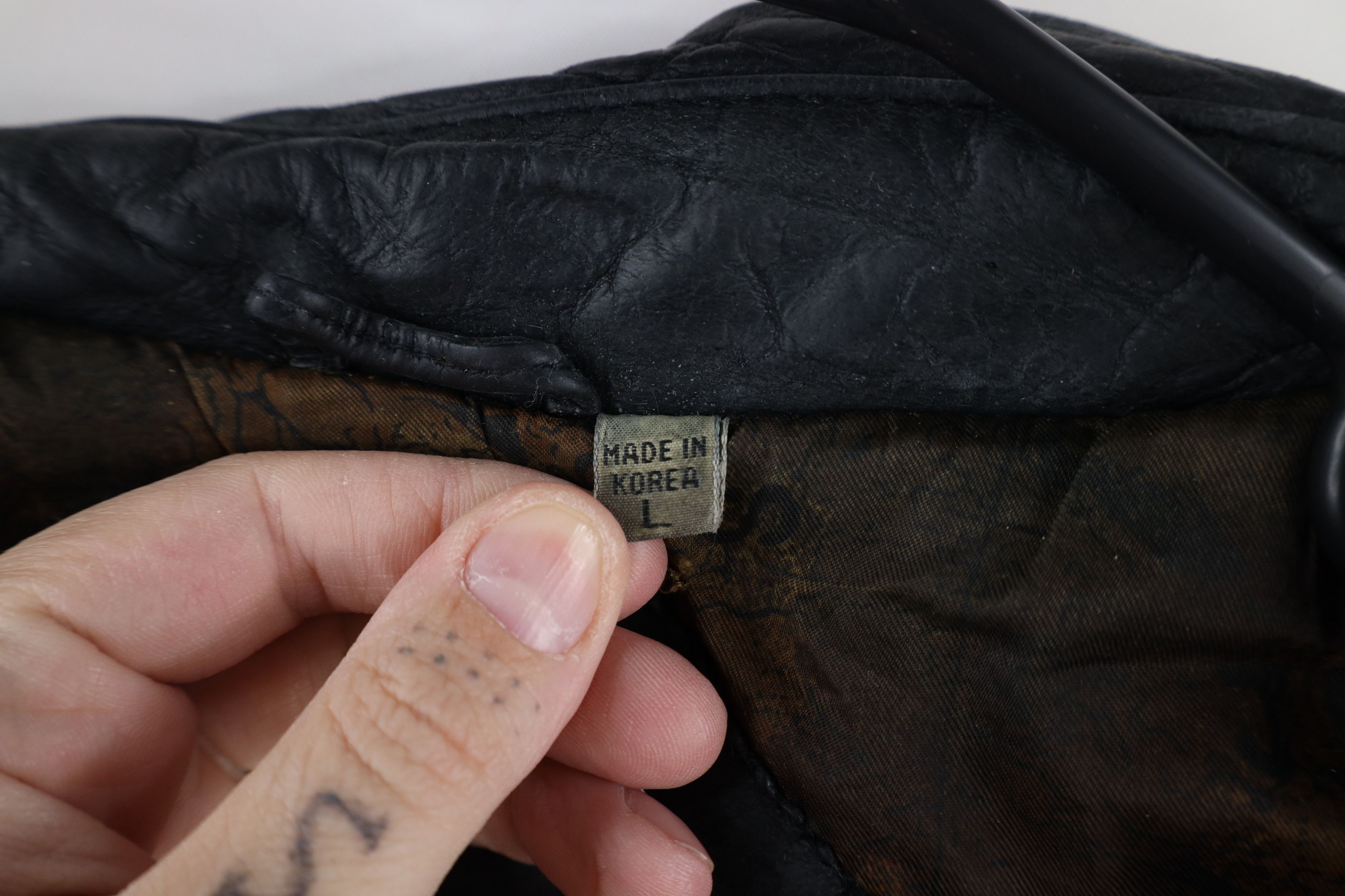 Vintage Vintage 90s Streetwear Leather Flight Bomber Jacket Black Size US L / EU 52-54 / 3 - 11 Thumbnail