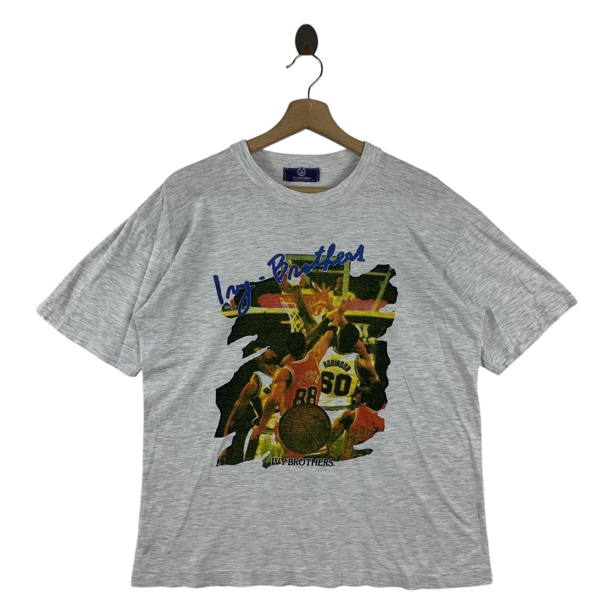 Japanese Brand × Vintage Vintage IVY BROTHERS basketball printed tee Size US L / EU 52-54 / 3 - 1 Thumbnail
