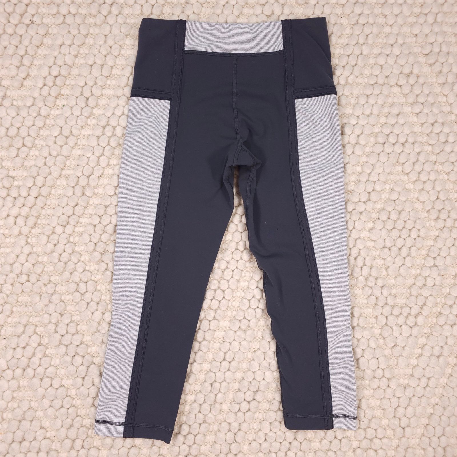 Lululemon Lululemon Wunder Under Coal / Wee Stripe White Sz 4/6/Small Size 27" / US 4 / IT 40 - 3 Thumbnail