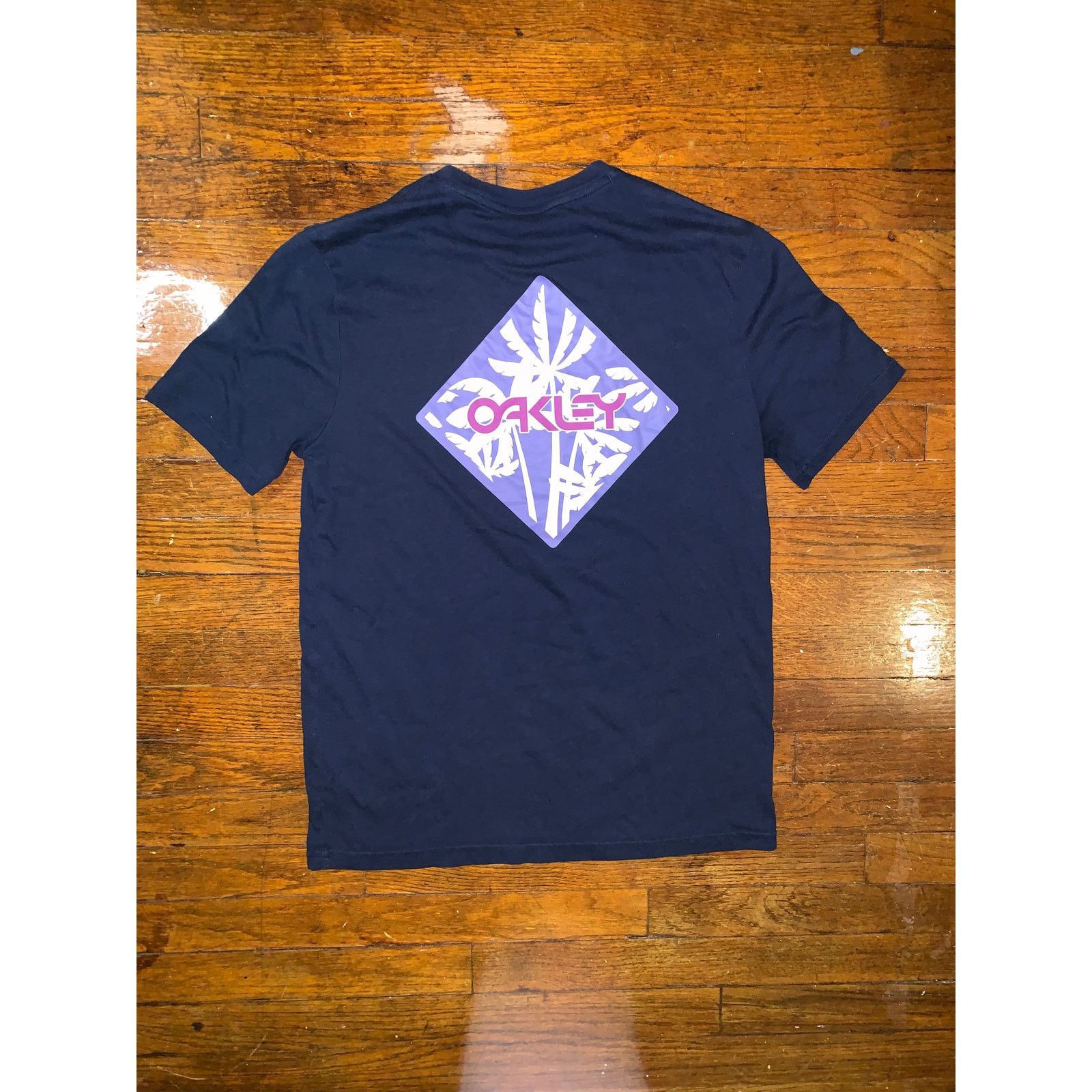 Oakley Oakley Graphic T Shirt Navy Blue Palm Logo Surf Skate Tee M Size US M / EU 48-50 / 2 - 1 Thumbnail