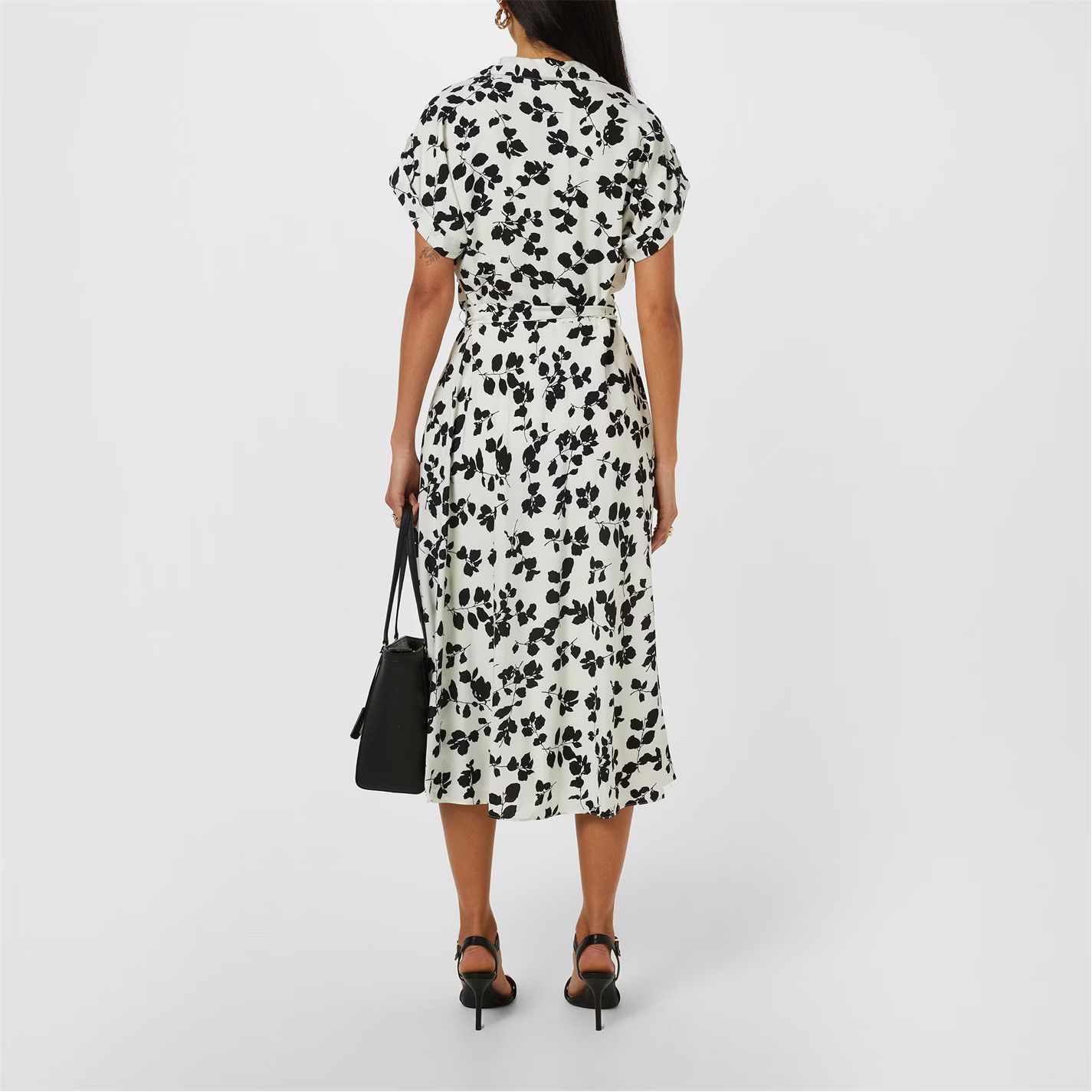 Lauren Ralph Lauren o1g2r1mq0825 Fratillio Short Sleeve Dress in Cream/Black Size XS / US 0-2 / IT 36-38 - 3 Thumbnail