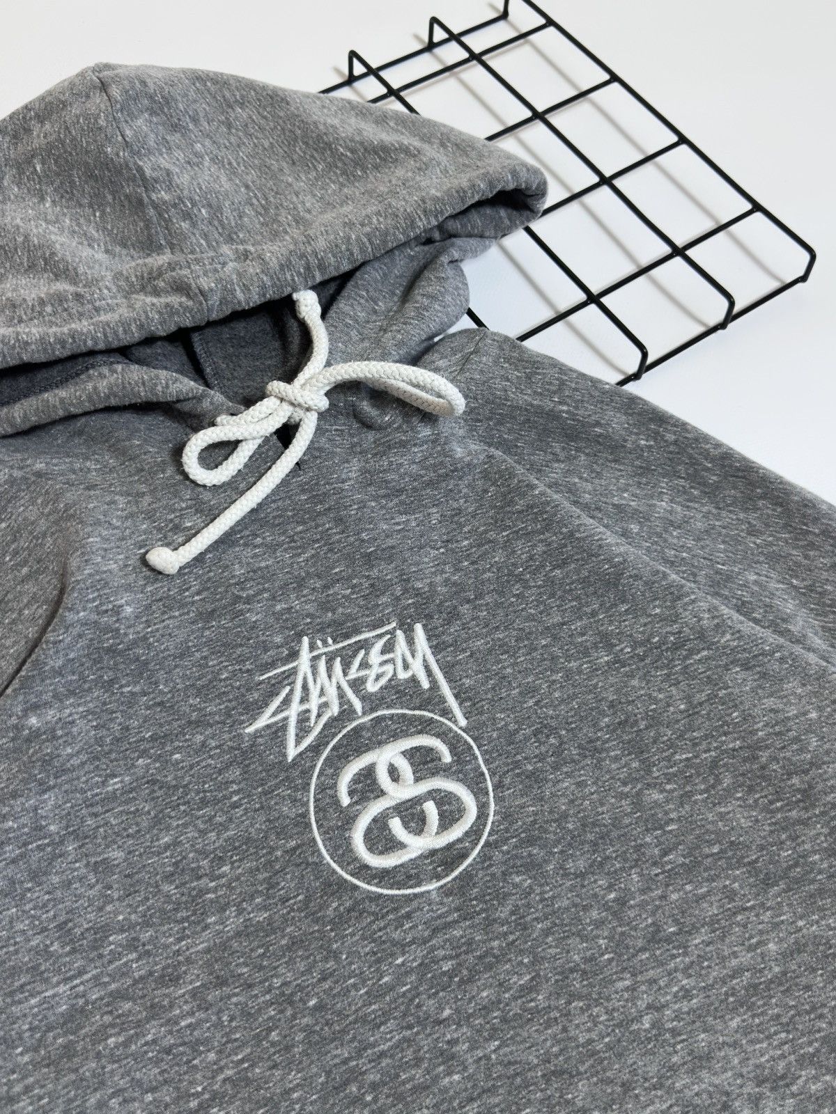 Stussy Stussy Stock Logo SS Link Heather Grey Hoodie USA - Size S Size US S / EU 44-46 / 1 - 2 Thumbnail