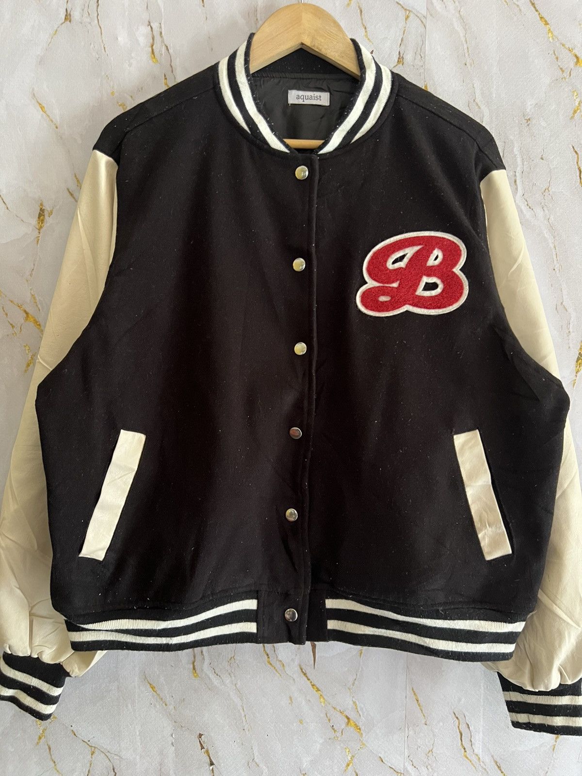 Japanese Brand 💀 AQUAIST VARSITY – STREET WAR JACKET 💀 Size US L / EU 52-54 / 3 - 1 Thumbnail