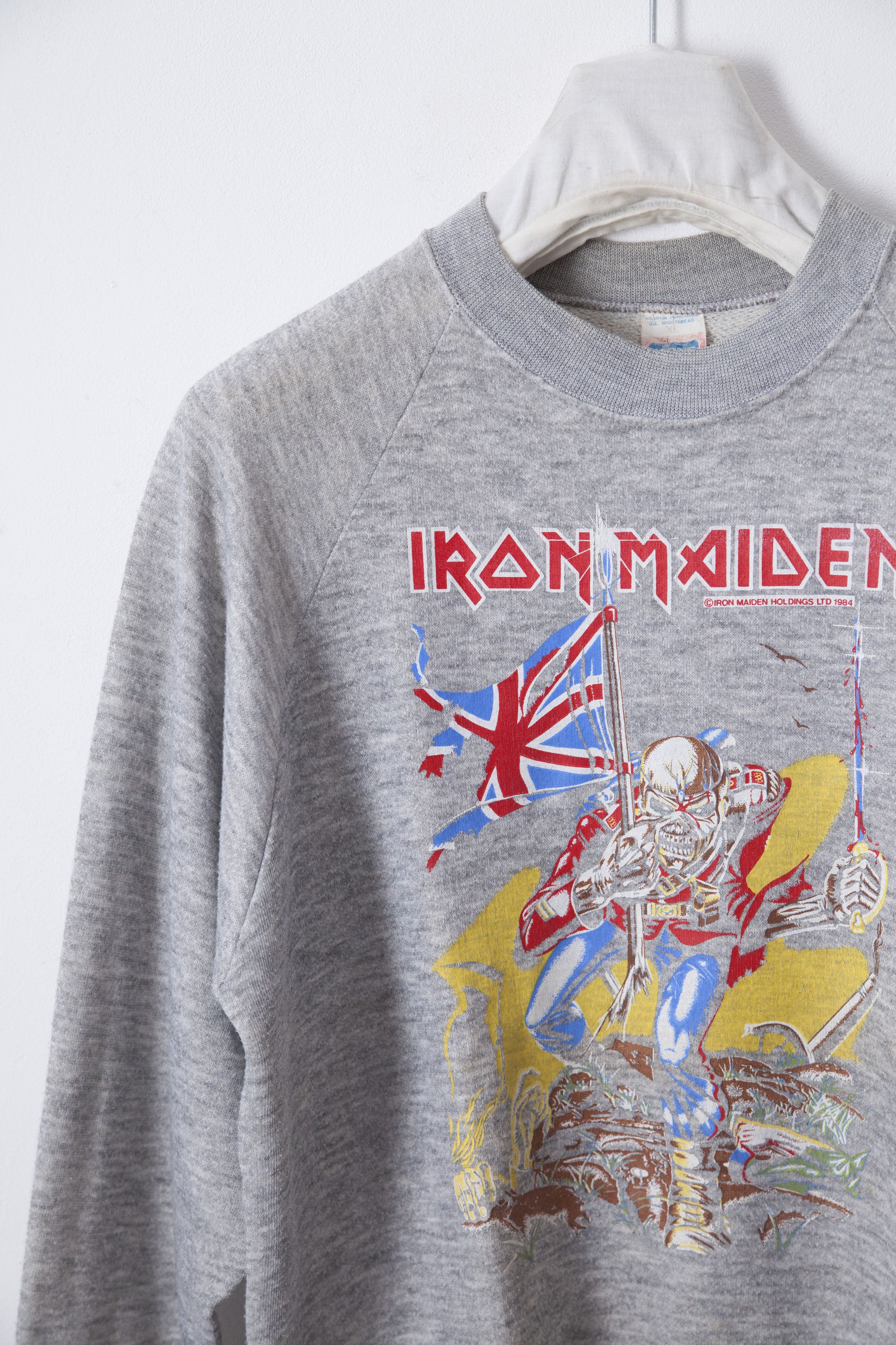 Vintage 1984 Iron Maiden The Trooper sweatshirt Size US S / EU 44-46 / 1 - 4 Thumbnail