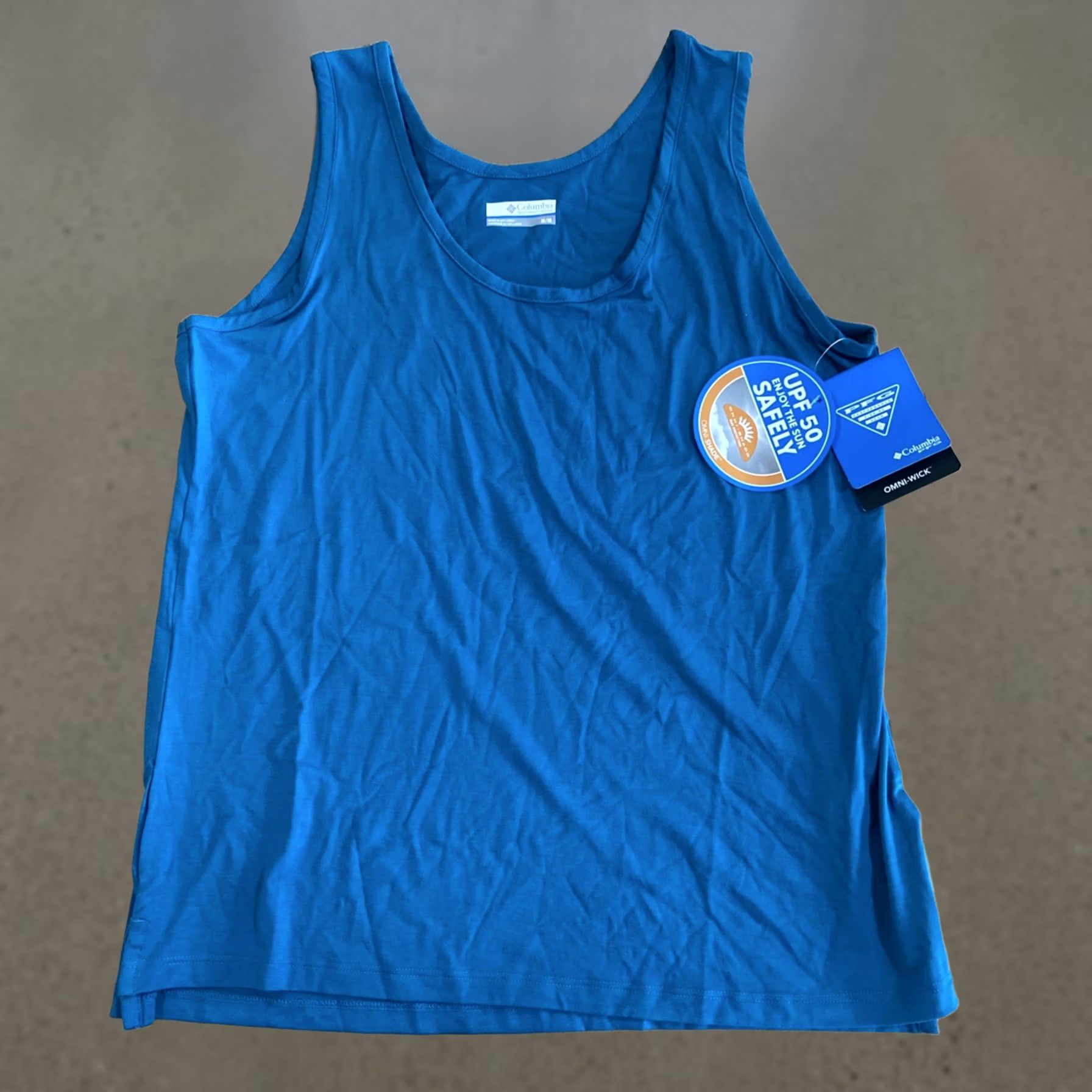 Vintage Columbia Slack Water Knit Tank II Womens Medium Blue Shirt UPF 50 Omni-Shade Tank Women M Blue UV Protection Hiking Walking Shirt Size M / US 6-8 / IT 42-44 - 1 Thumbnail