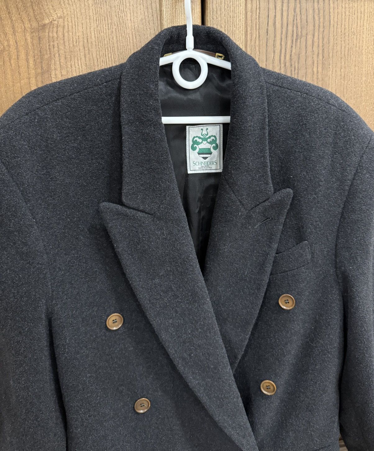 Schneiders Vintage Schneiders Salzburg Gray Wool Cashmere Double Coat Size US M / EU 48-50 / 2 - 4 Thumbnail