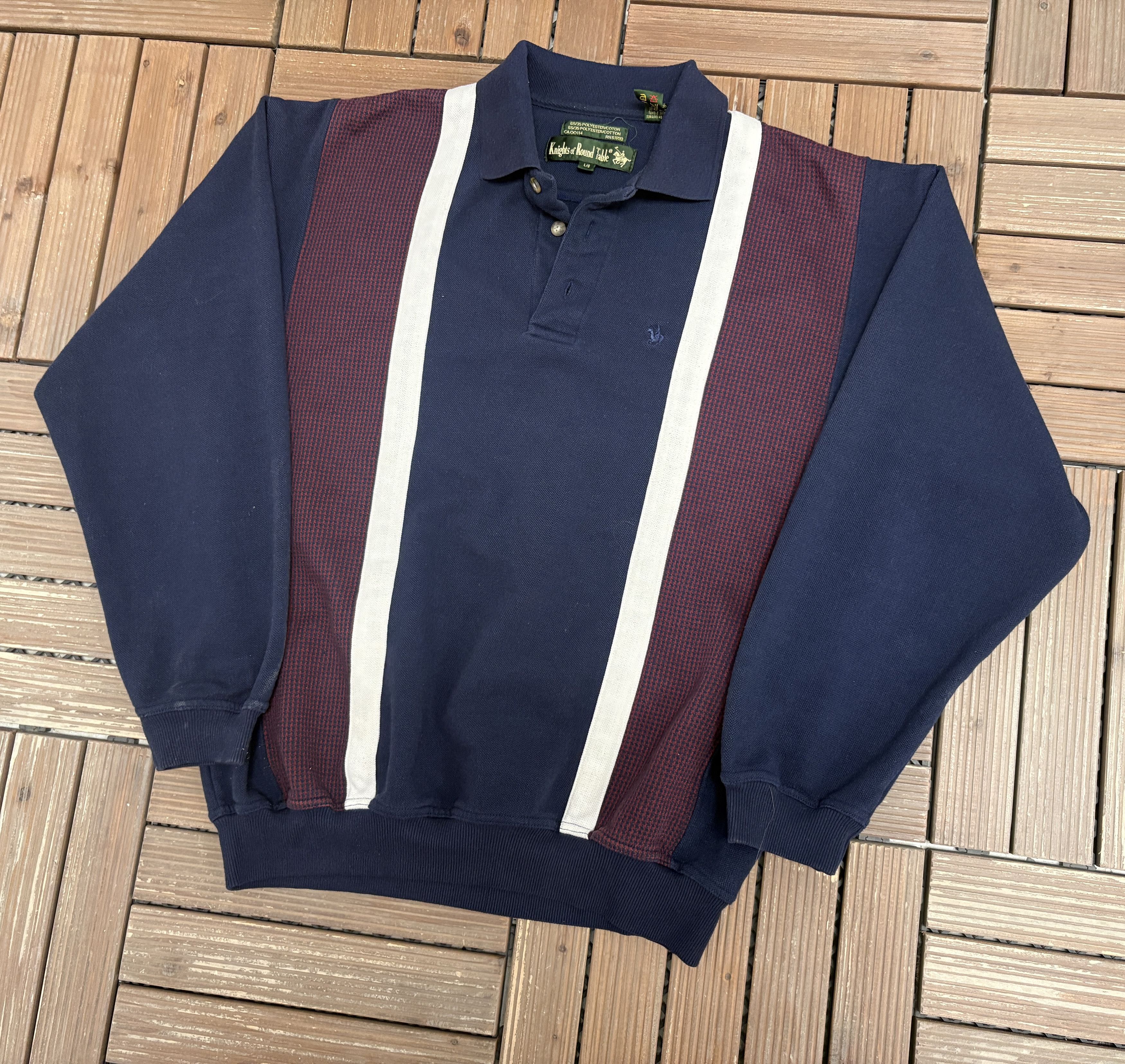 Vintage Knights of the Round Table Vintage Blue Sweater Size US L / EU 52-54 / 3 - 3 Thumbnail