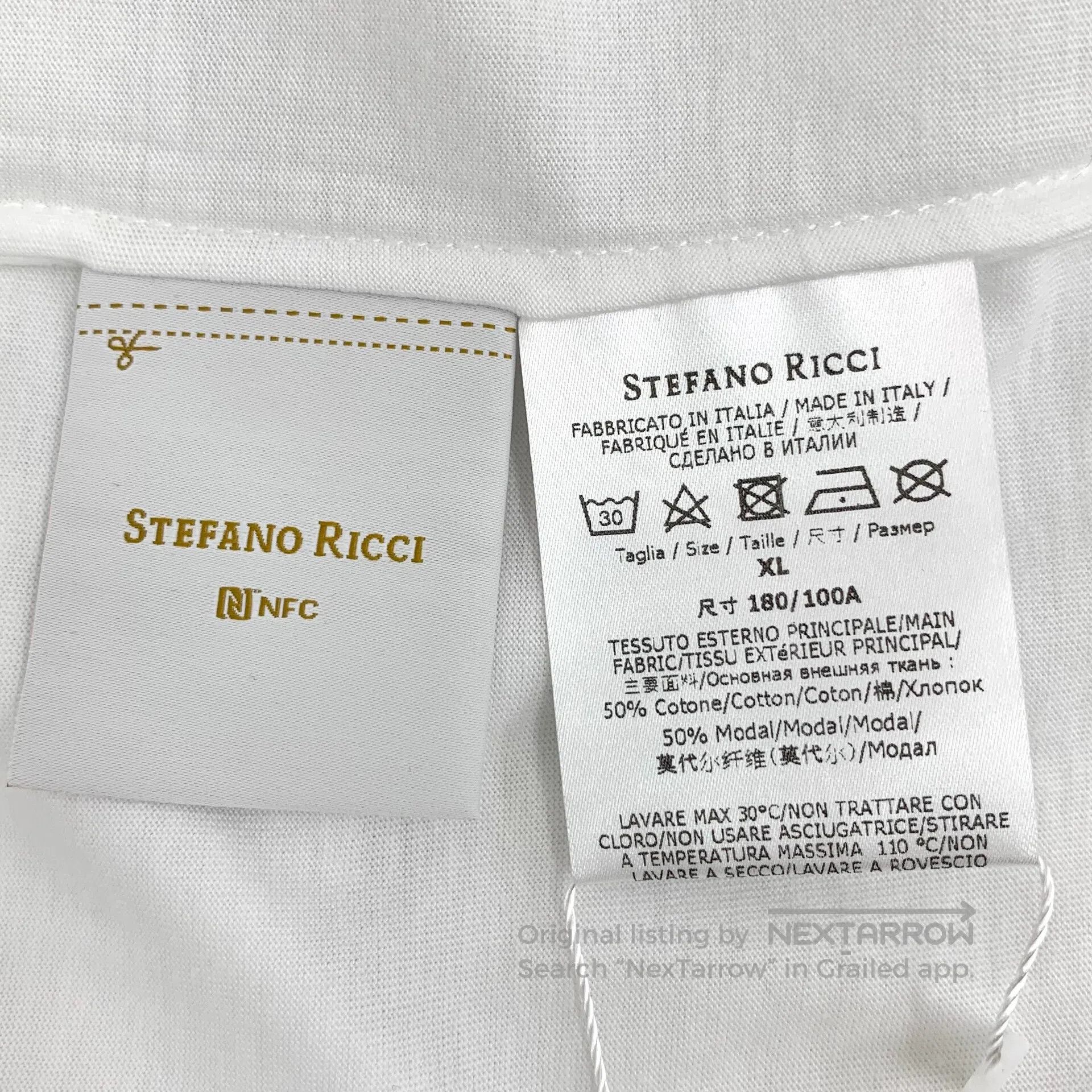 Stefano Ricci Stefano Ricci White dragon totem embroidery cotton round-n Size US XL / EU 56 / 4 - 7 Thumbnail