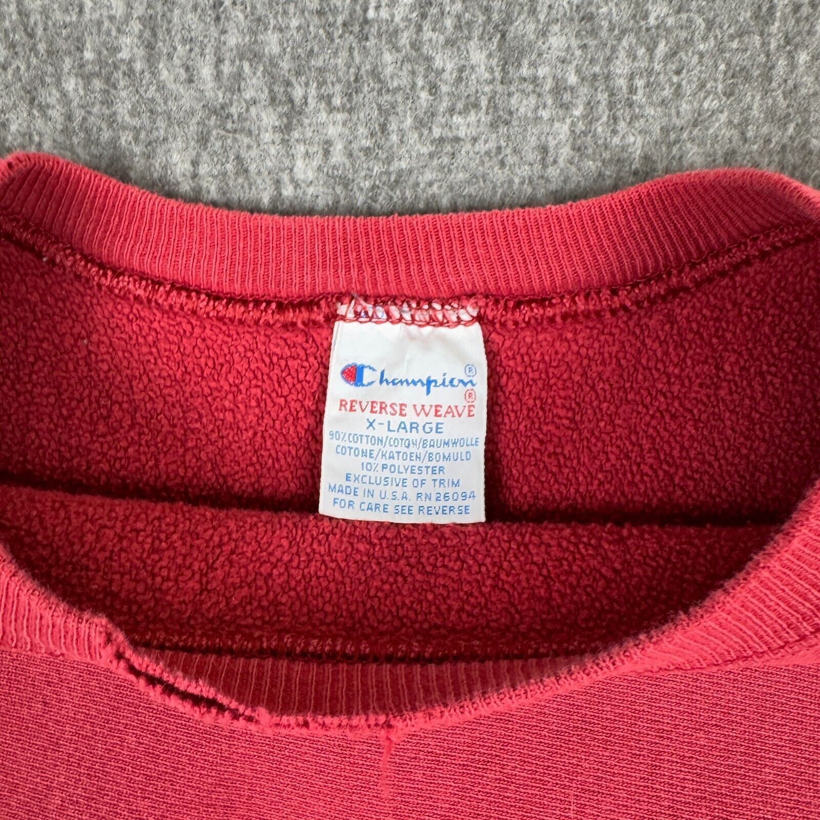 Champion Vintage Champion Reverse Weave Blank Sweatshirt Men's XL Red Size US XL / EU 56 / 4 - 4 Thumbnail