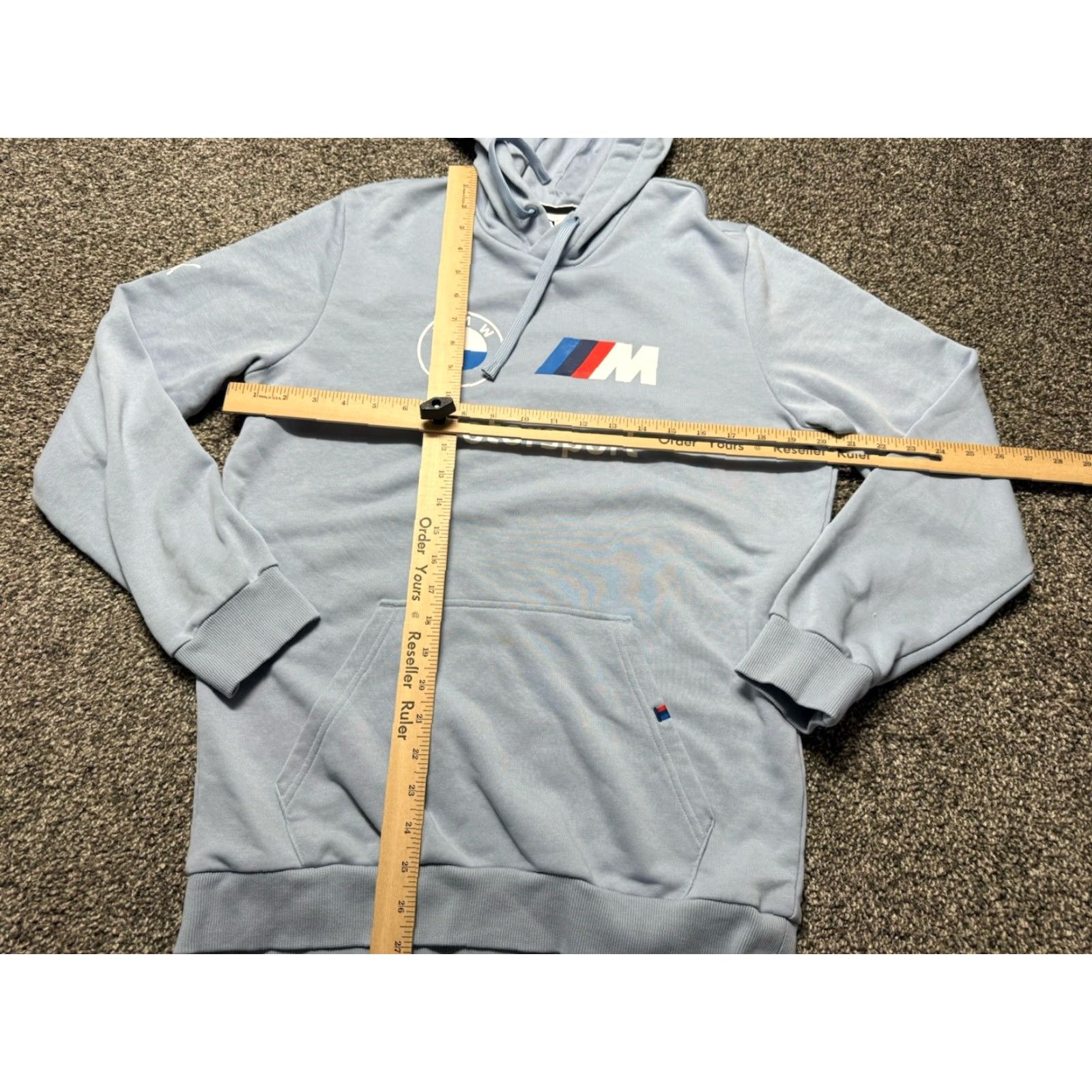 Puma PUMA BMW Hoodie Mens S Blue Pullover Sweatshirt Fleece M3 Logo Drawstring Pockets Athletic Casual Size US S / EU 44-46 / 1 - 3 Thumbnail