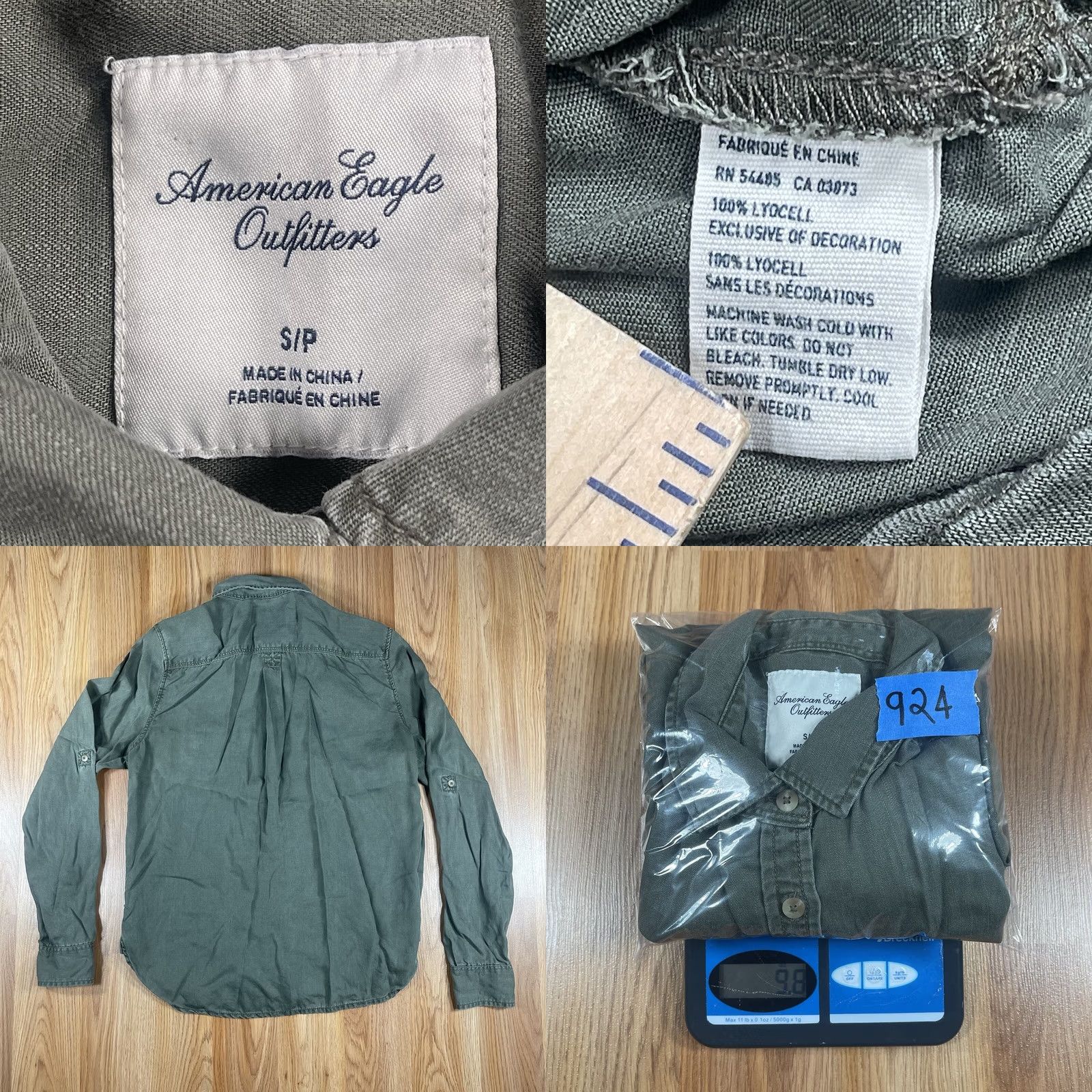 American Eagle Outfitters VINTAGE American Eagle Outfitters Shirt Womens S Green Long Sleeve Button-Up Shirt Size S / US 4 / IT 40 - 8 Thumbnail