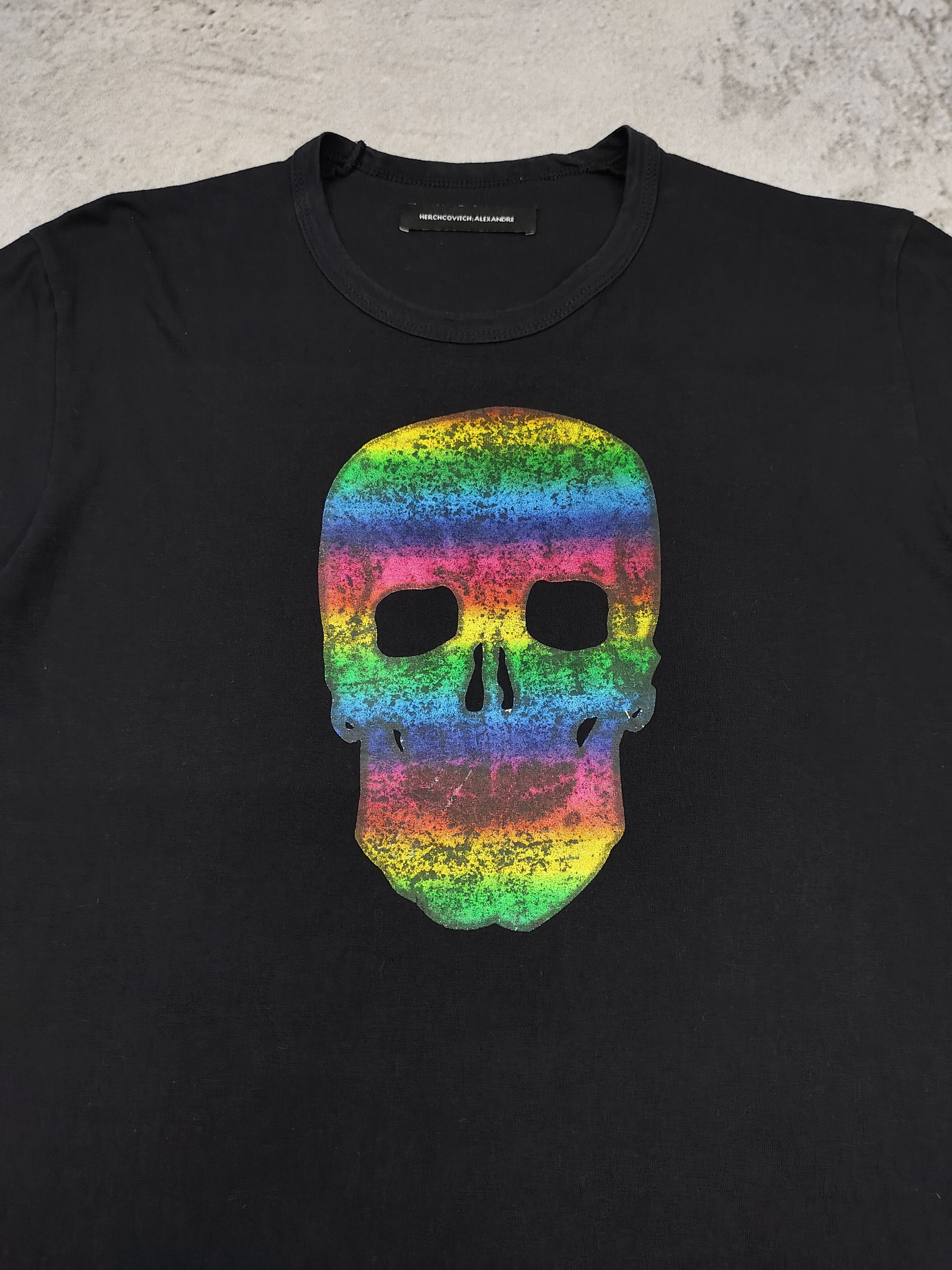 Alexandre Herchcovitch 2000s Alexandre Herchcovitch Punk Rock Rainbow Skull Tshirt Size US S / EU 44-46 / 1 - 2 Thumbnail